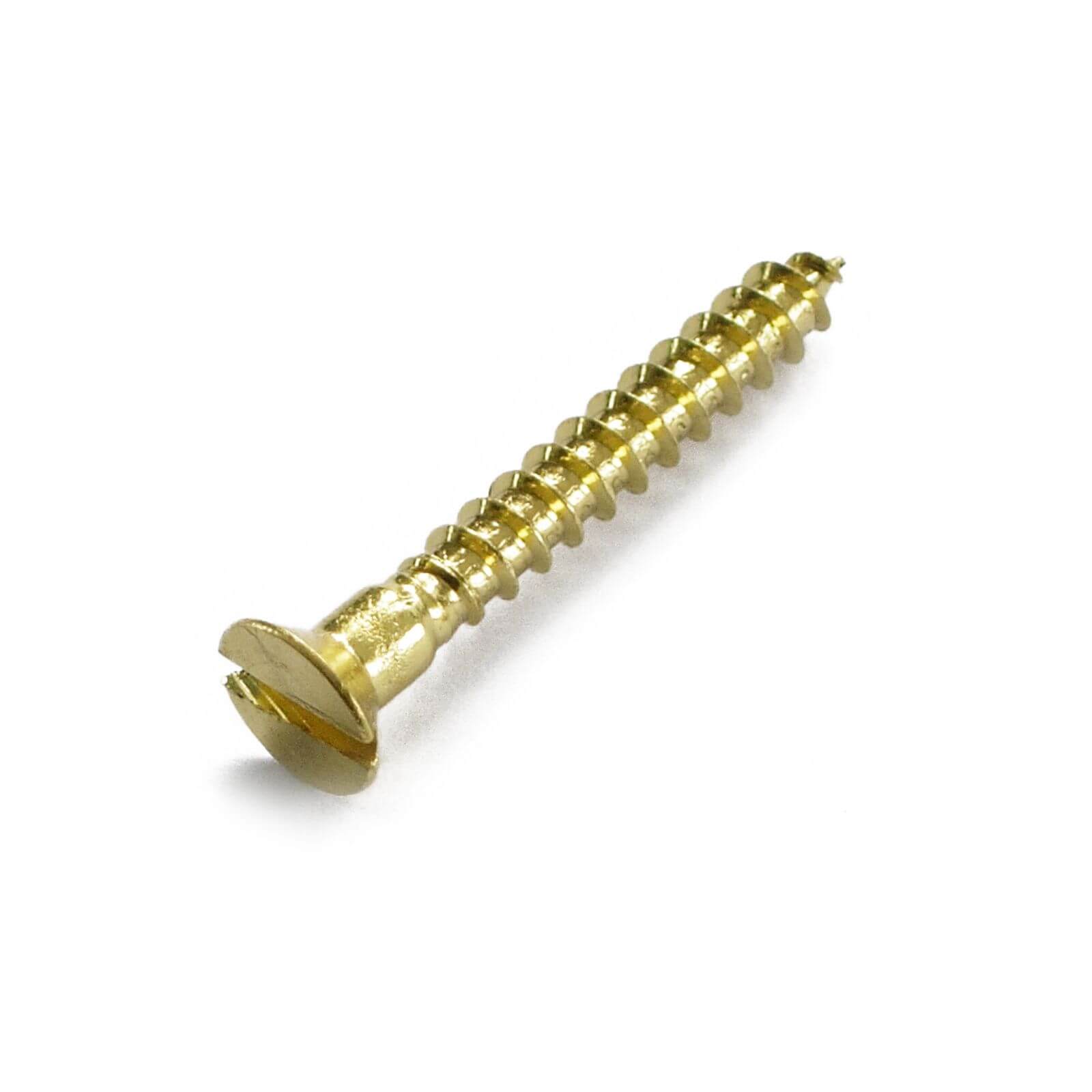 Wood Screw - Countersunk - Brass - 2.5 x 12mm - 10 Pack