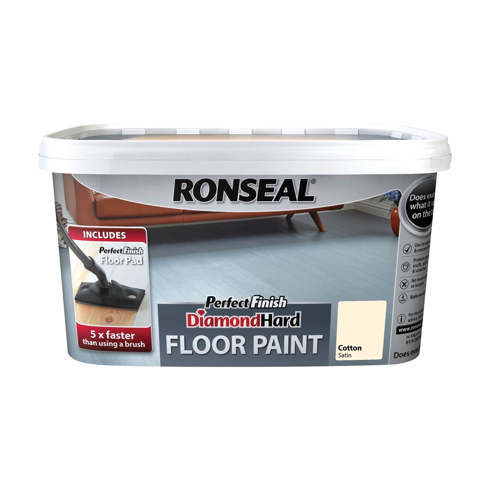 Ronseal Cotton - Perfect Finish Diamond Hard Floor Paint - 2.5L