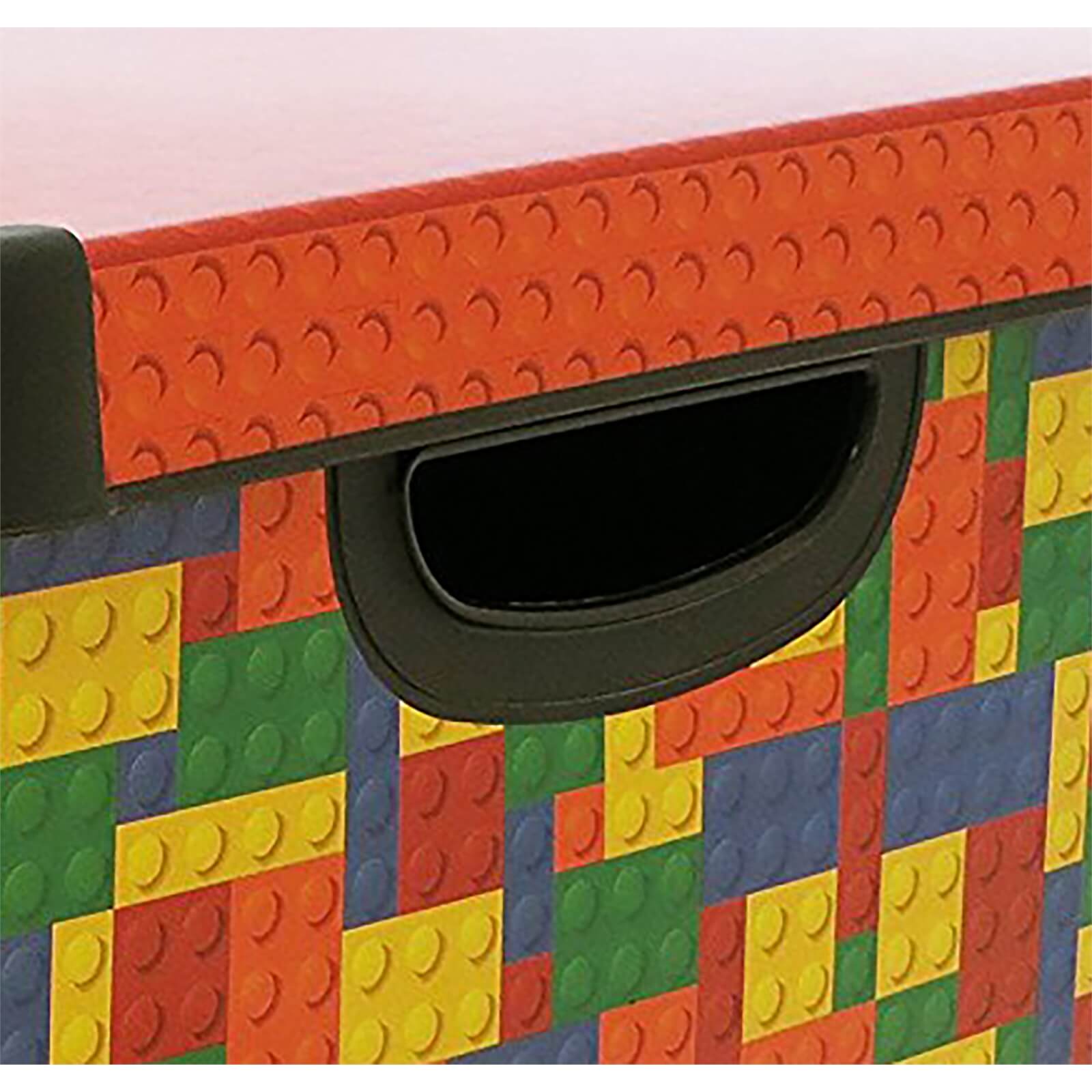 Curver Stockholm Bright Blocks Plastic Deco Storage Box Multi Colour - 22L