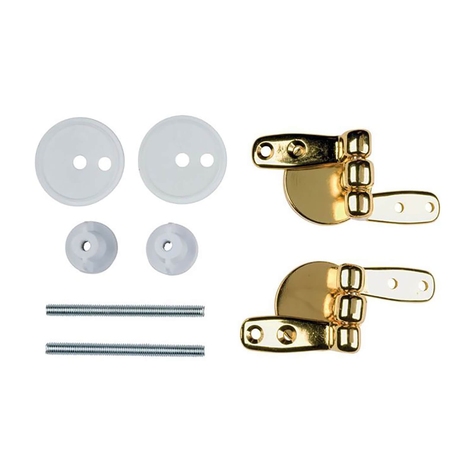 Toilet Seat Hinges - Brass Wooden