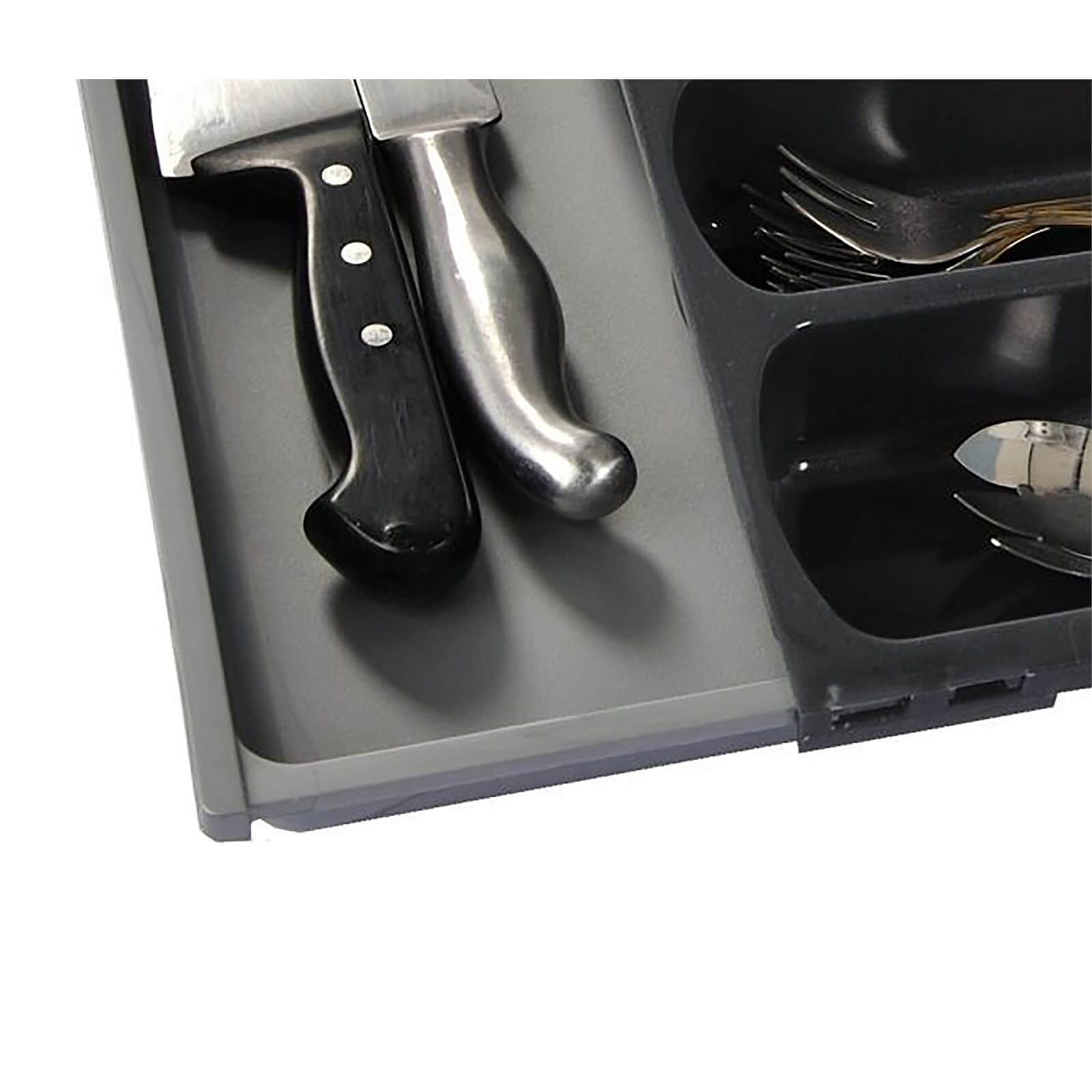 Curver Urban Plastic Expandable Cutlery Tray Black Homebase