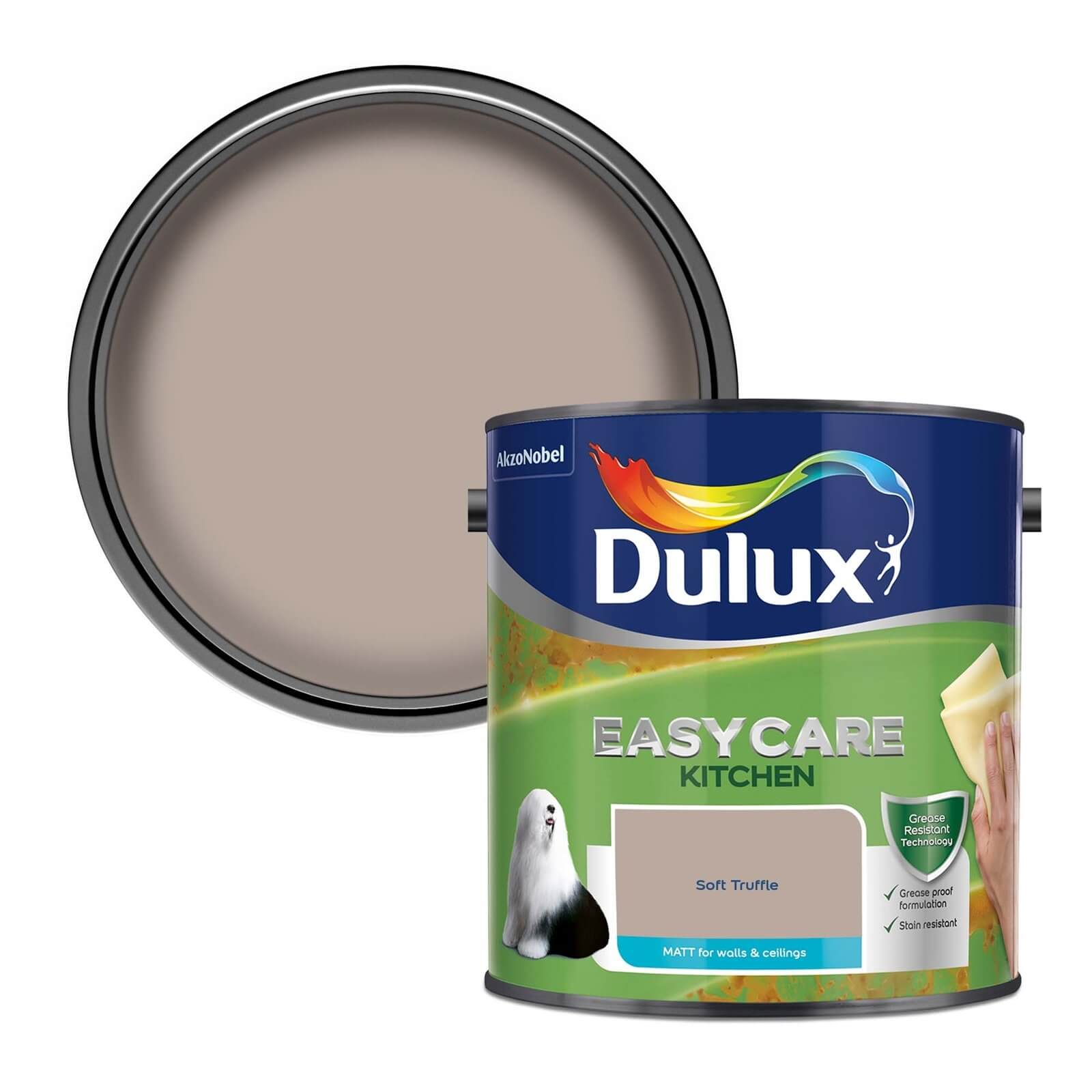 Dulux Easycare Kitchen Soft Truffle - Matt Emulsion Paint - 2.5L