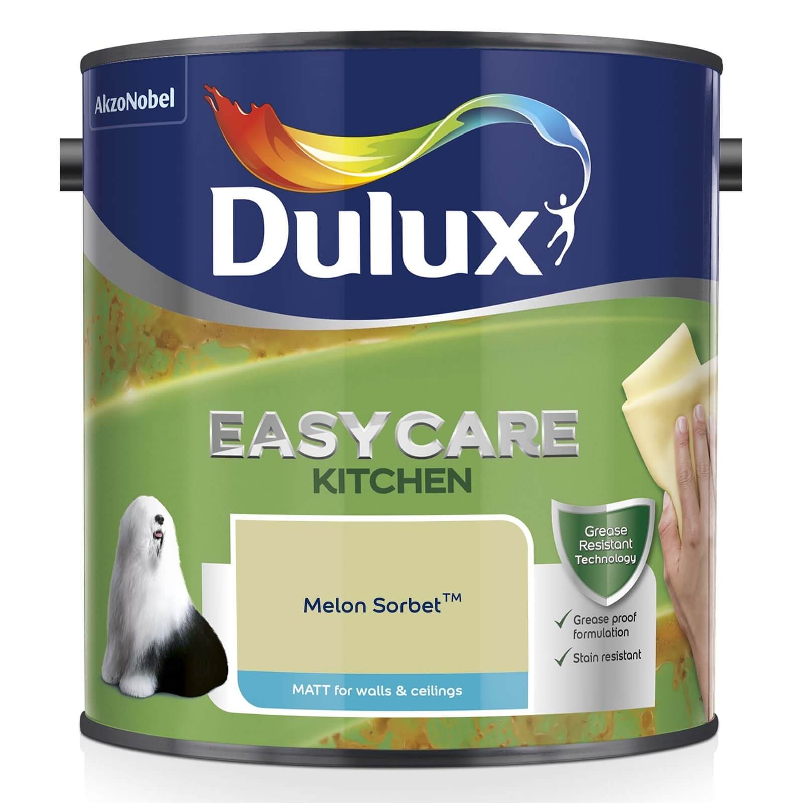 Dulux Easycare Kitchen Melon Sorbet - Matt Emulsion Paint - 2.5L