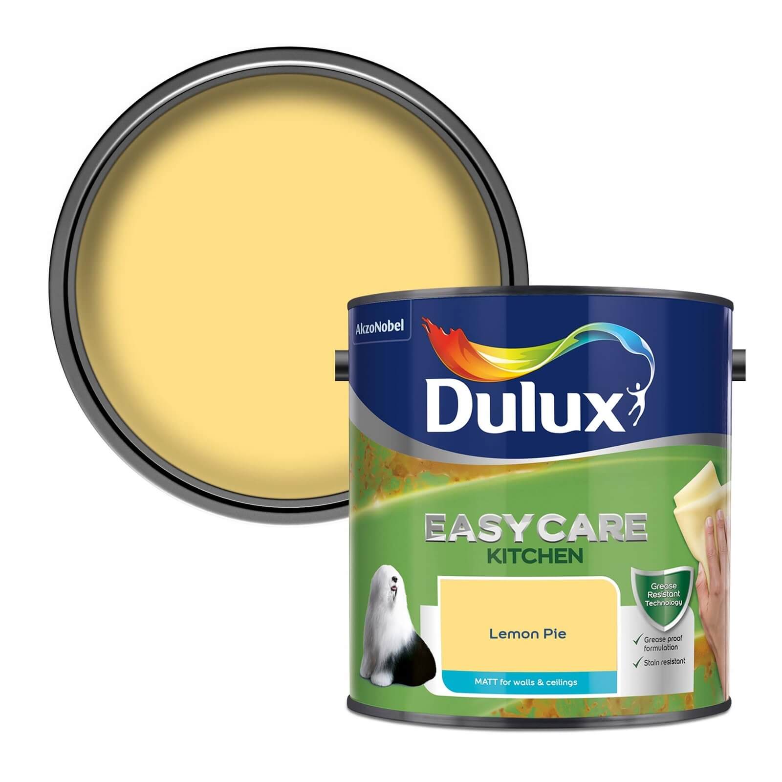 Dulux Easycare Kitchen Lemon Pie Matt Paint - 2.5L