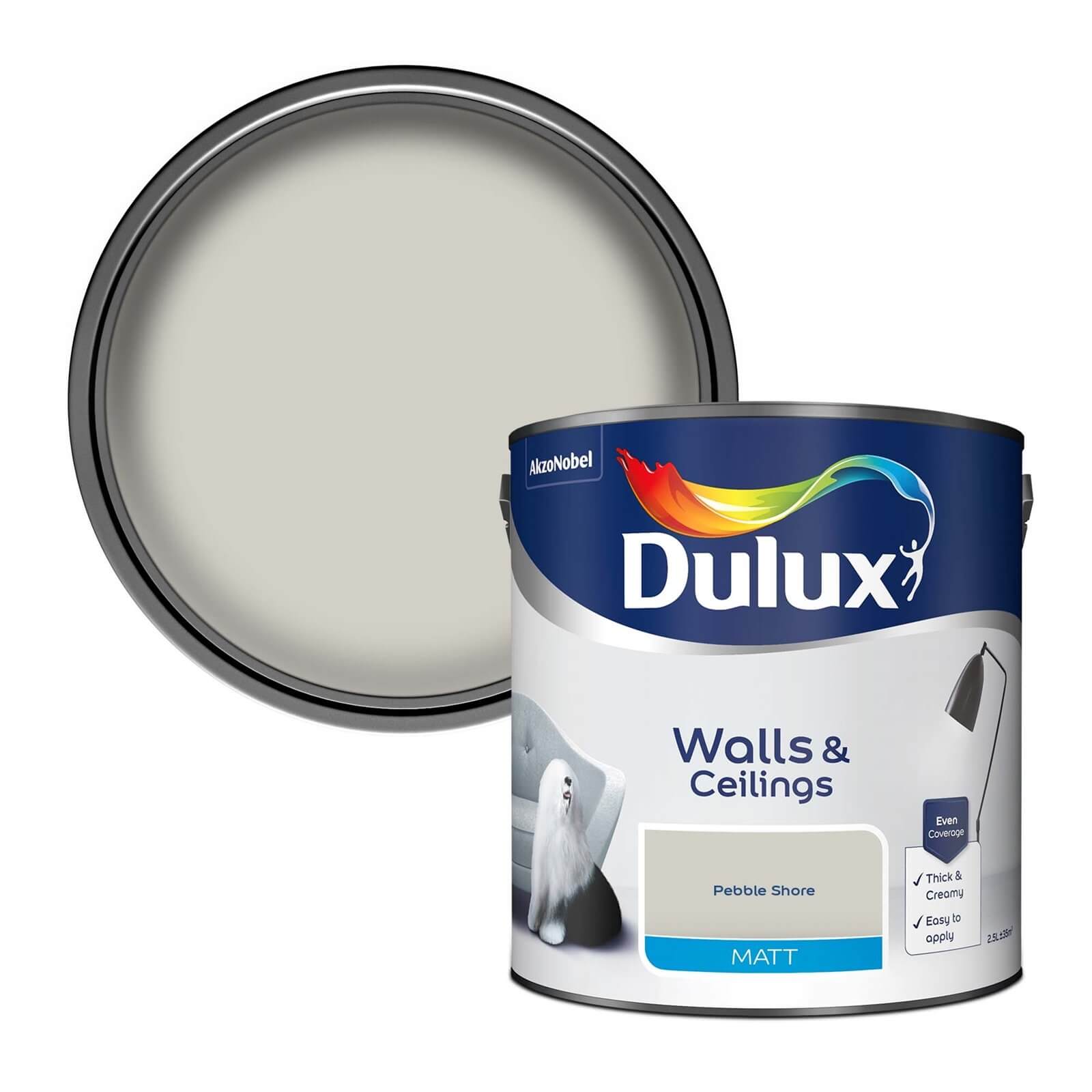 Dulux Matt Emulsion Paint Pebble Shore - 2.5L