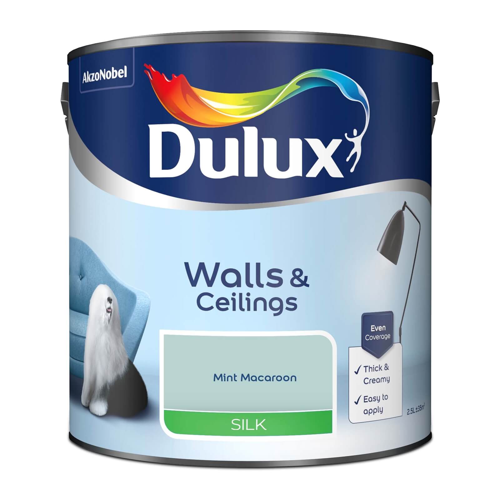 Dulux Silk Emulsion Paint Mint Macaroon - 2.5L