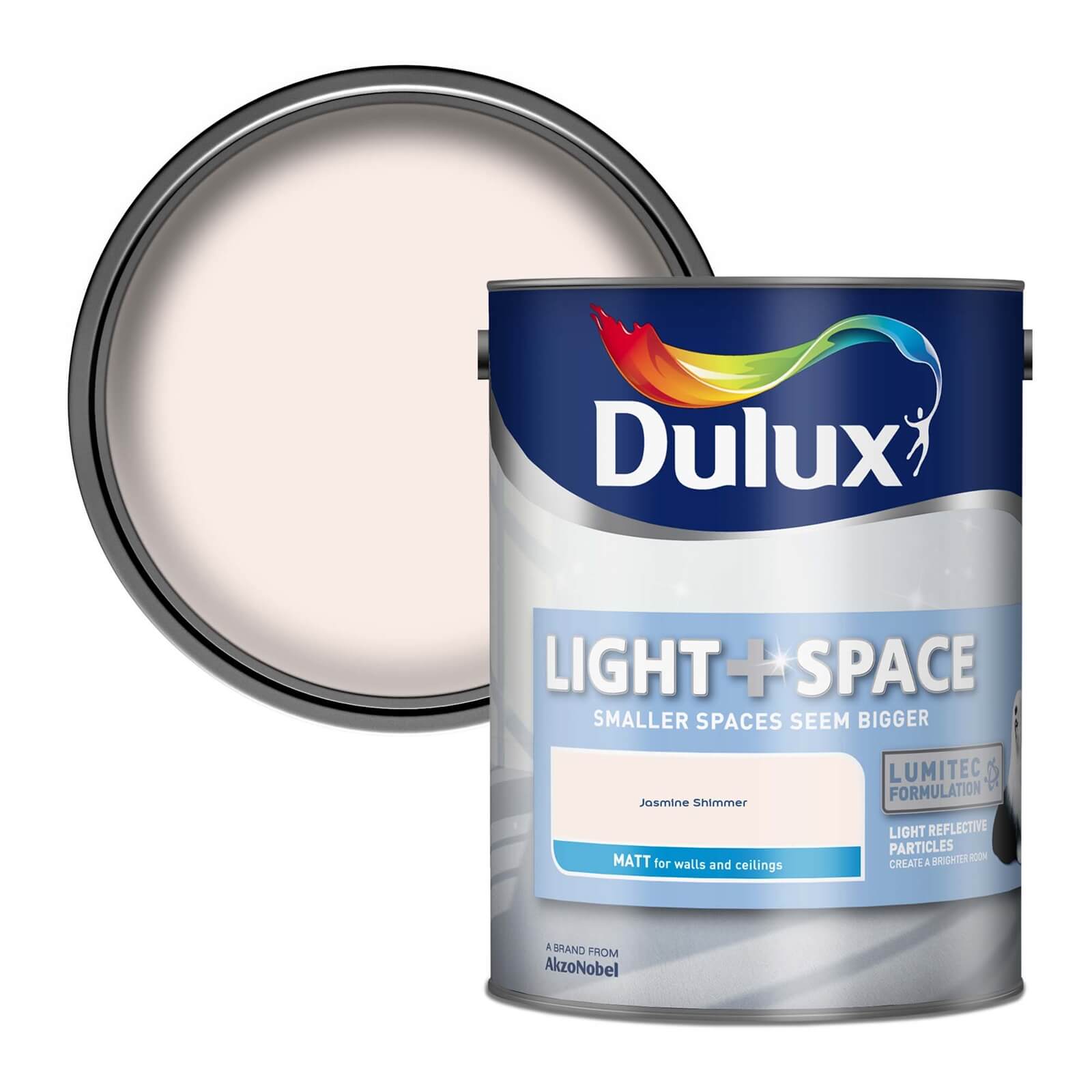 Dulux Light & Space Matt Emulsion Paint Jasmine Shimmer - 5L