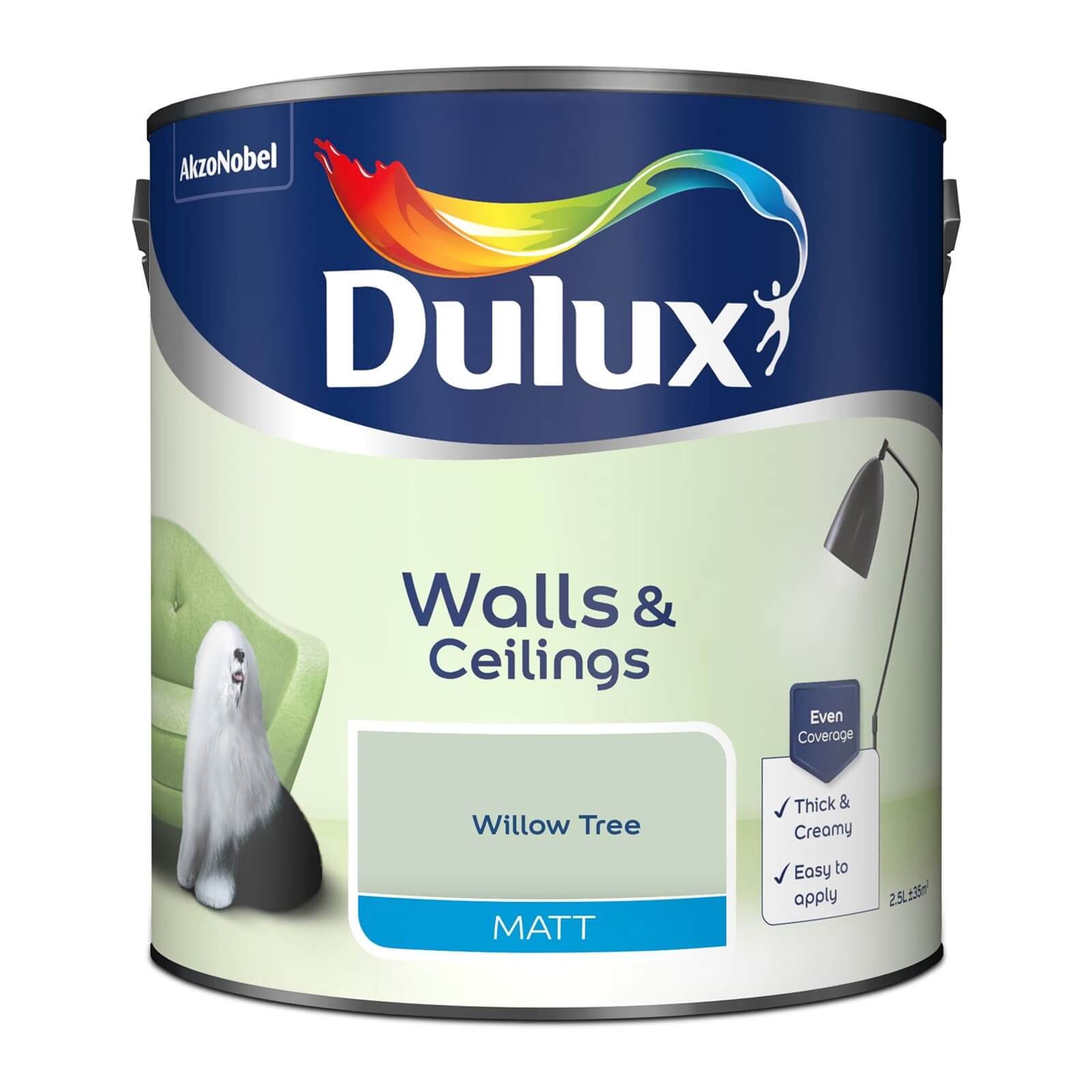 Dulux Matt Emulsion Paint Willow Tree - 2.5L