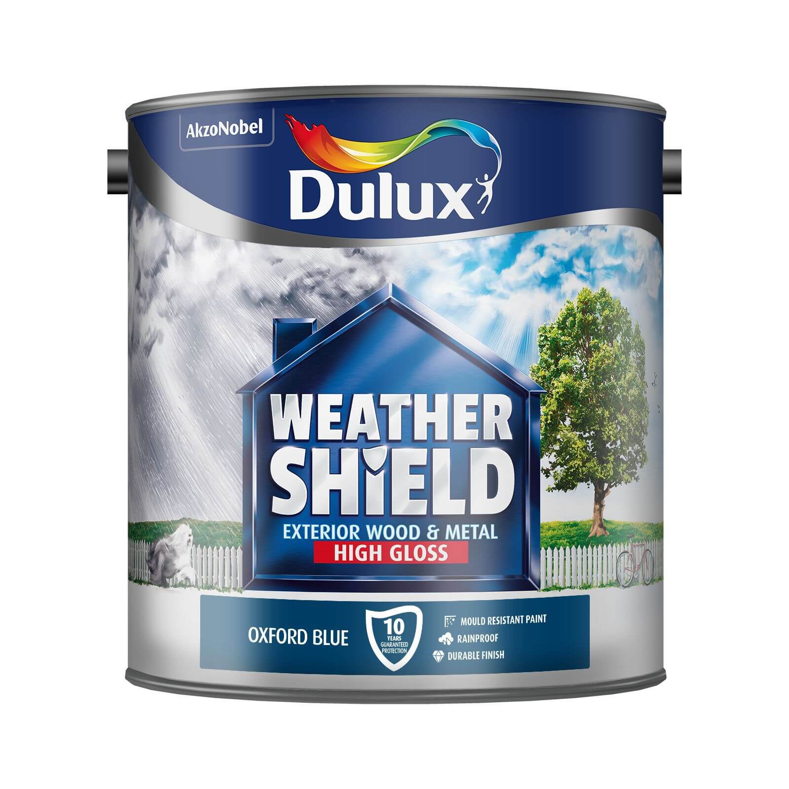 Dulux Weathershield Exterior Gloss Paint Oxford Blue 2.5L Homebase