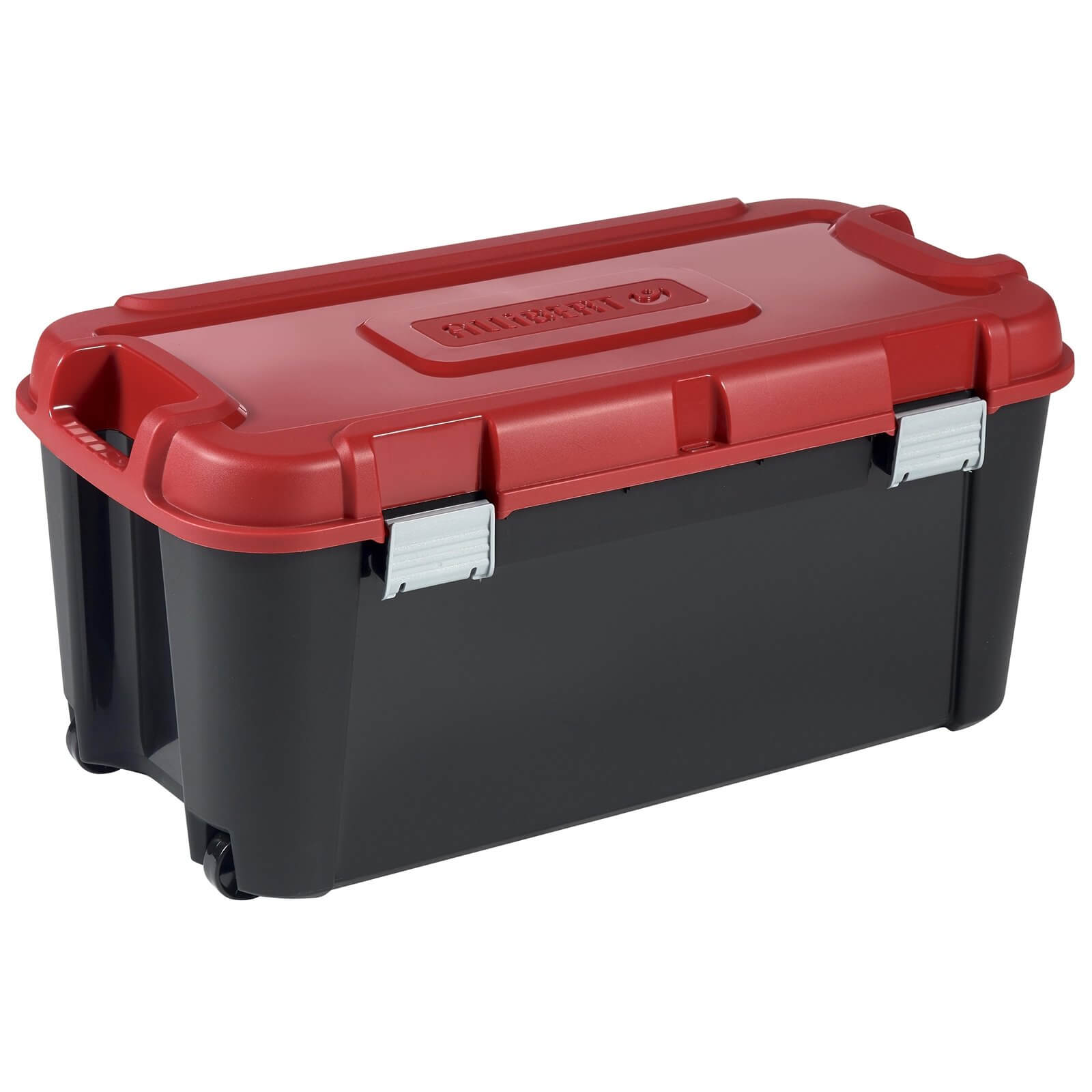 Allibert by Curver Totem Heavy Duty Plastic Storage Box -Red & Black - 80L