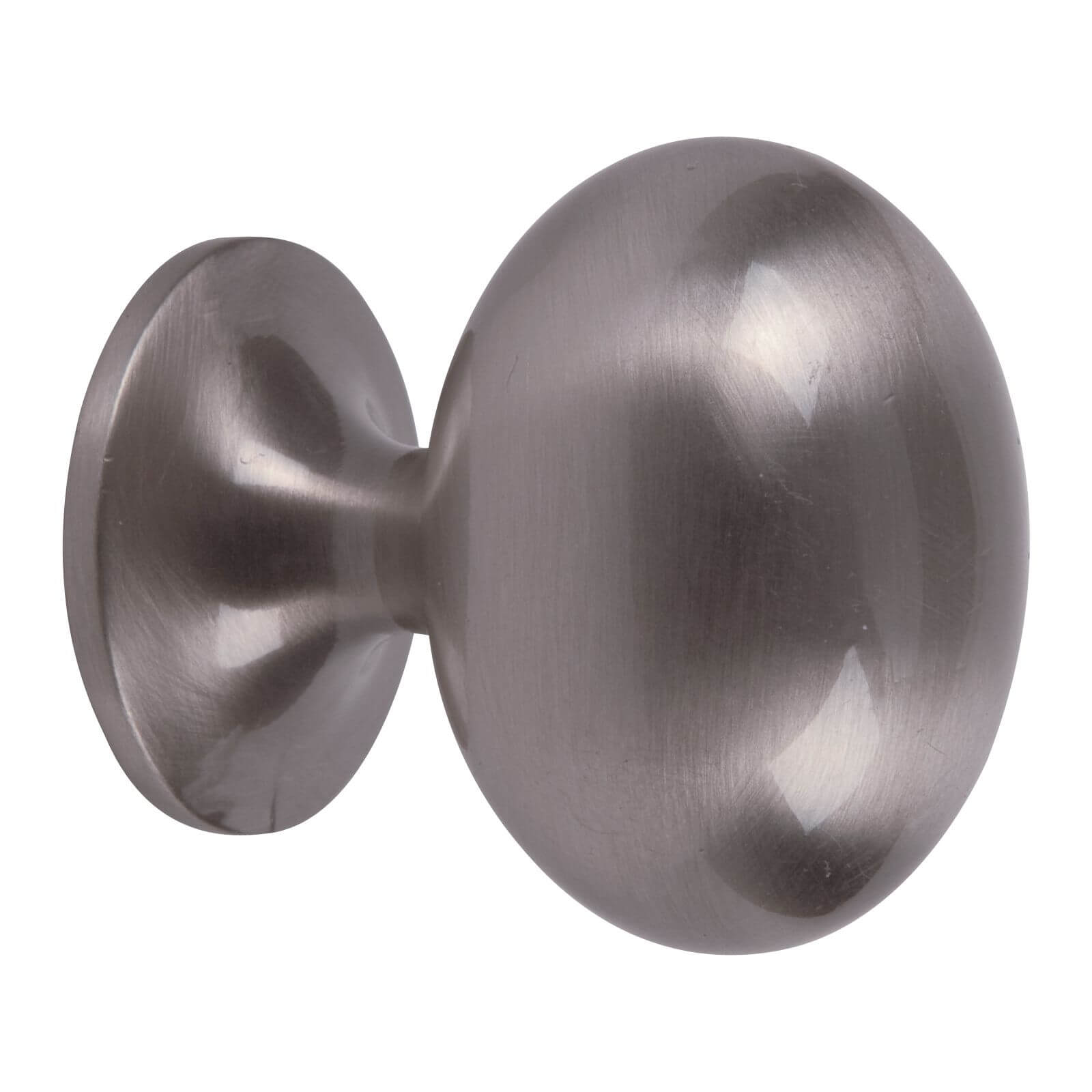 Oval Door Knob - Brushed Satin Nickel