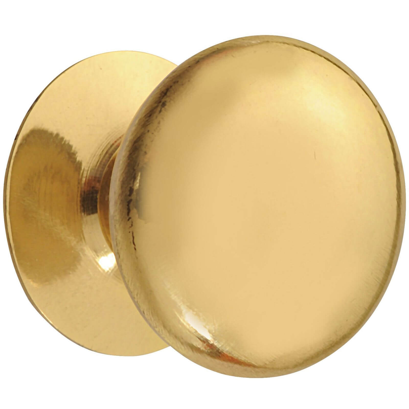 Victorian Polished Brass Knob - Medium - 30mm