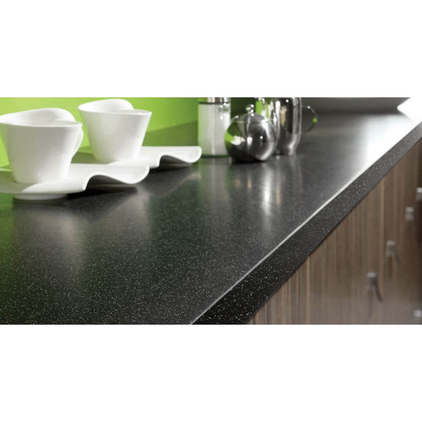 Maia Galaxy Kitchen Sink Worktop - Acrylic 1.5 Duo Right Hand Bowl - 3600 x 650 x 42mm