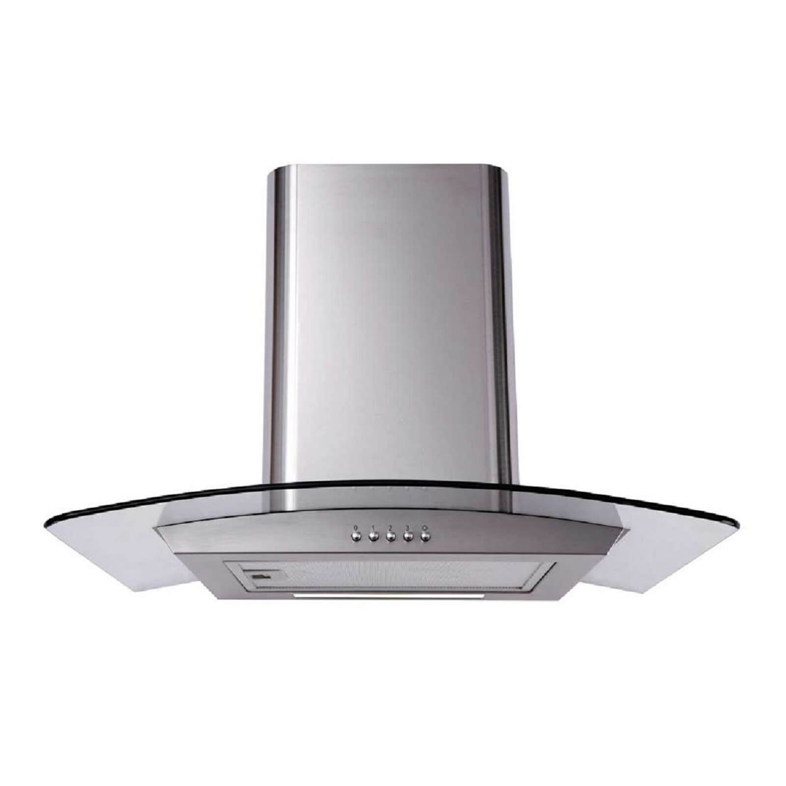 Matrix MEP601SS Curved Glass Chimney Cooker Hood - 60cm - Stainless Steel