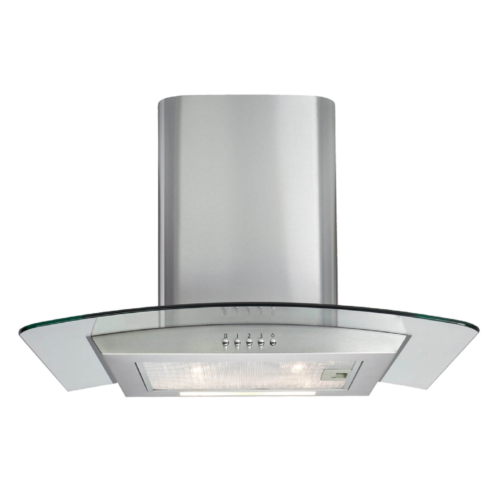 Matrix MEP601SS Curved Glass Chimney Cooker Hood - 60cm - Stainless Steel