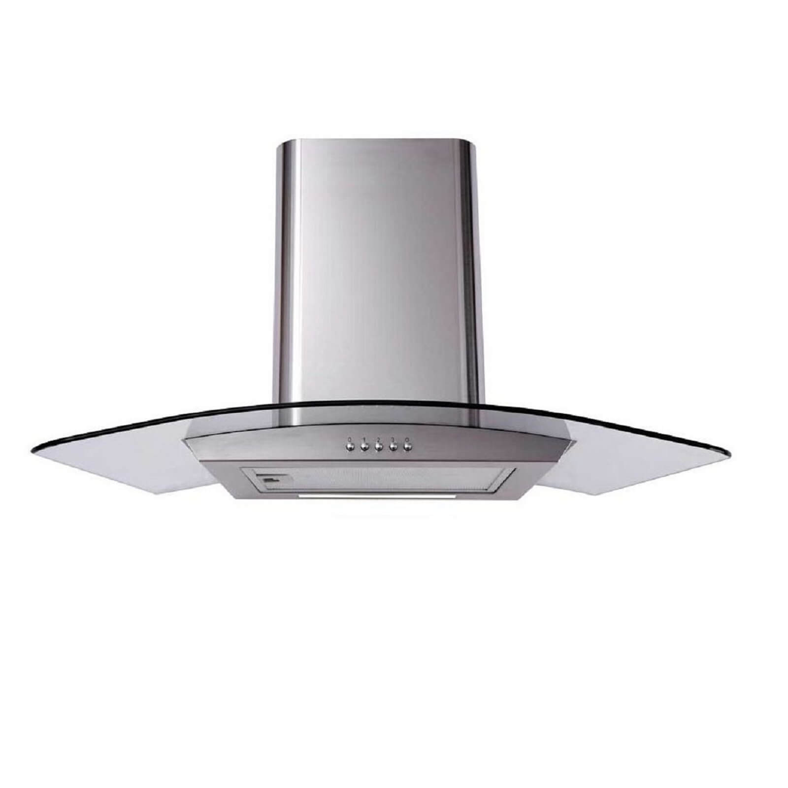 Matrix MEP901SS Curved Glass Chimney Cooker Hood - 90cm - Stainless Steel