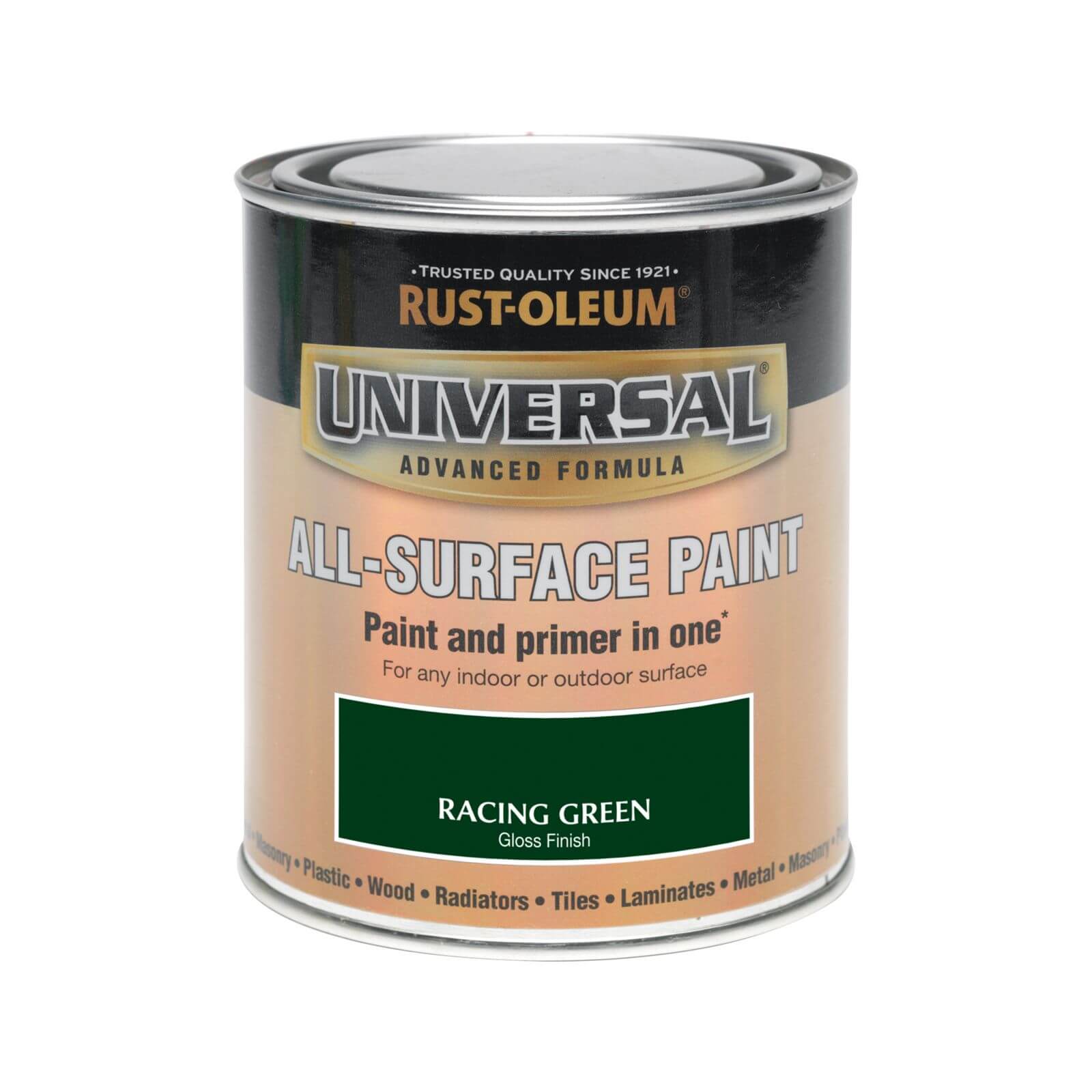 Rust-Oleum Universal All Surface Gloss Paint & Primer - Racing Green - 750ml