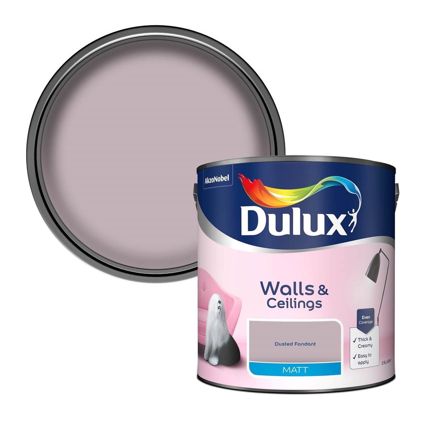 Dulux Matt Emulsion Paint Dusted Fondant - 2.5L