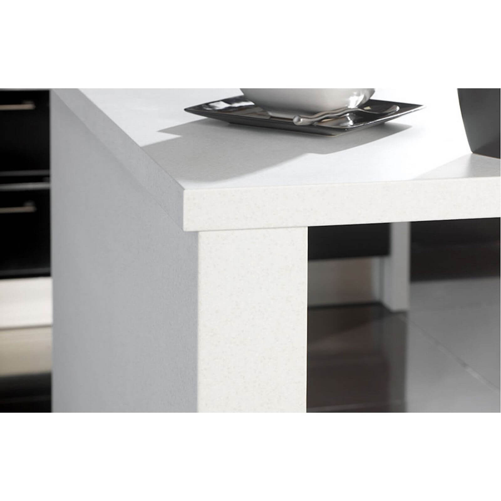 Maia Cristallo Kitchen Sink Worktop - Acrylic 1.5 Designer Left Hand Bowl - 3600 x 650 x 28mm