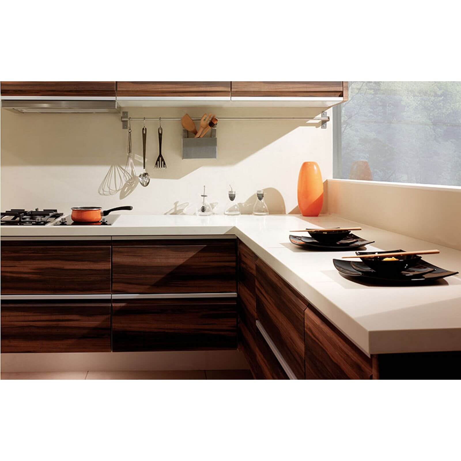 Maia Iceberg Kitchen Sink Worktop - Acrylic 1.5 Designer Right Hand Bowl - 3600 x 650 x 42mm