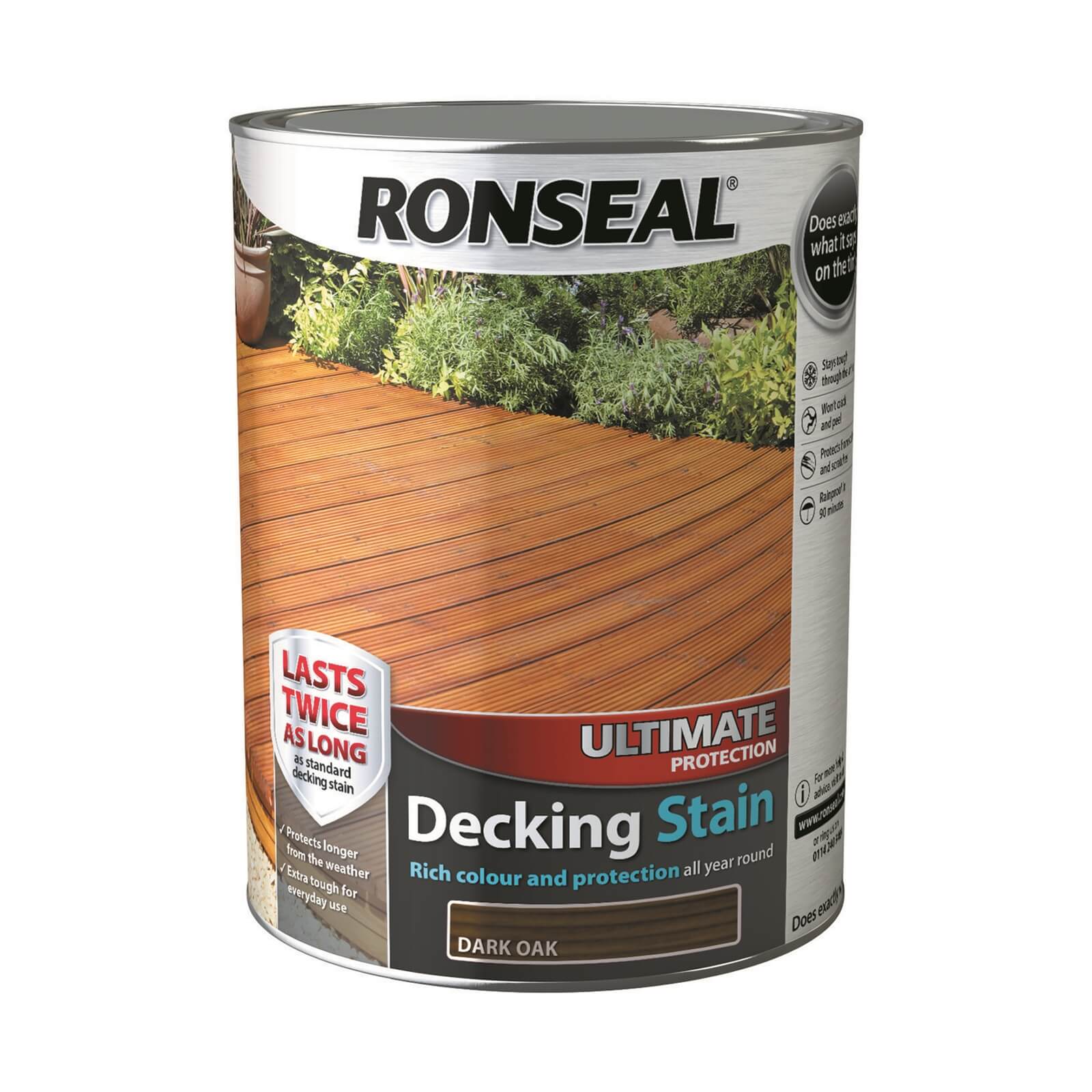 Ronseal Ultimate Protection Decking Stain Dark Oak - 5L