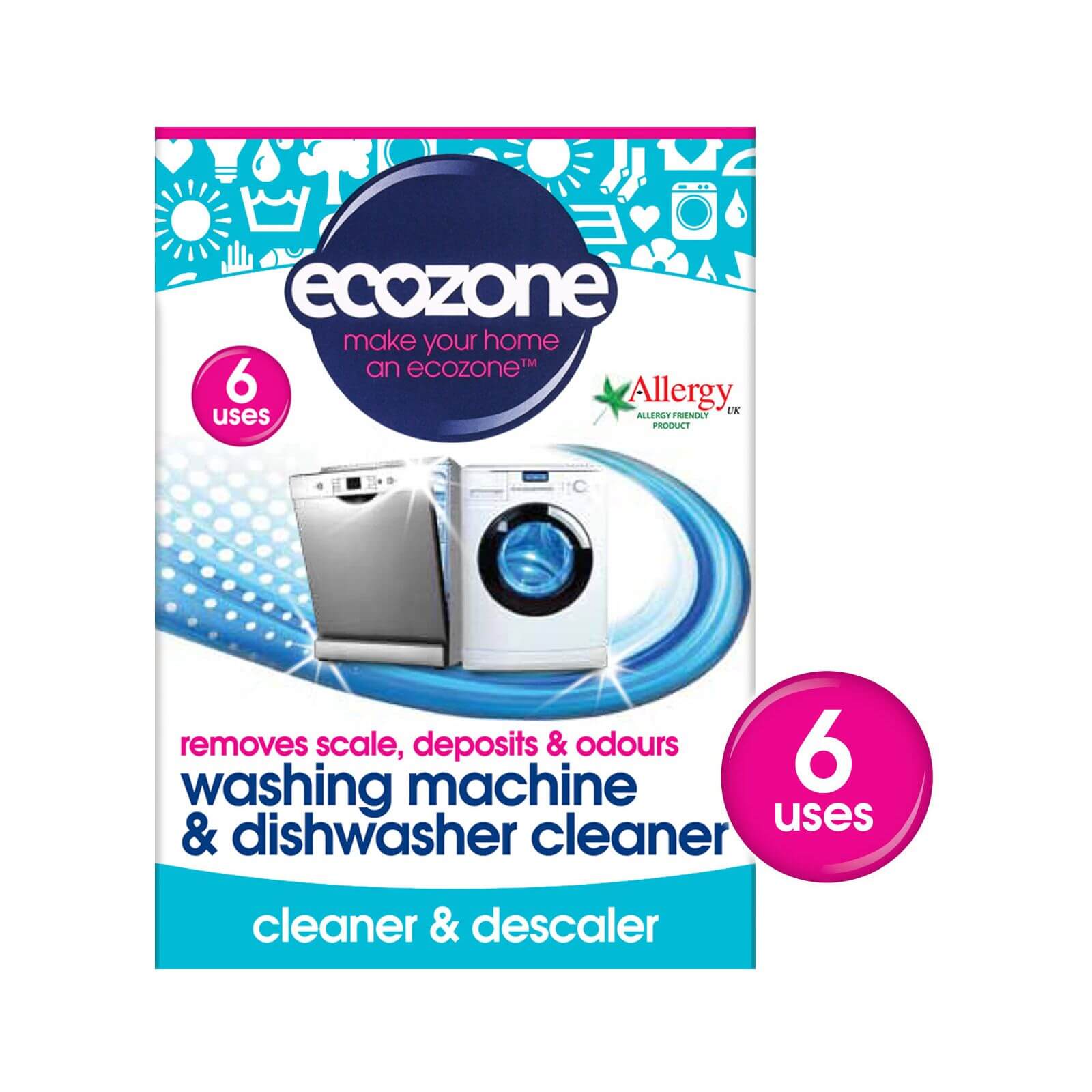 Ecozone Washing Machine And Dishwasher Cleaner - Pack of 6