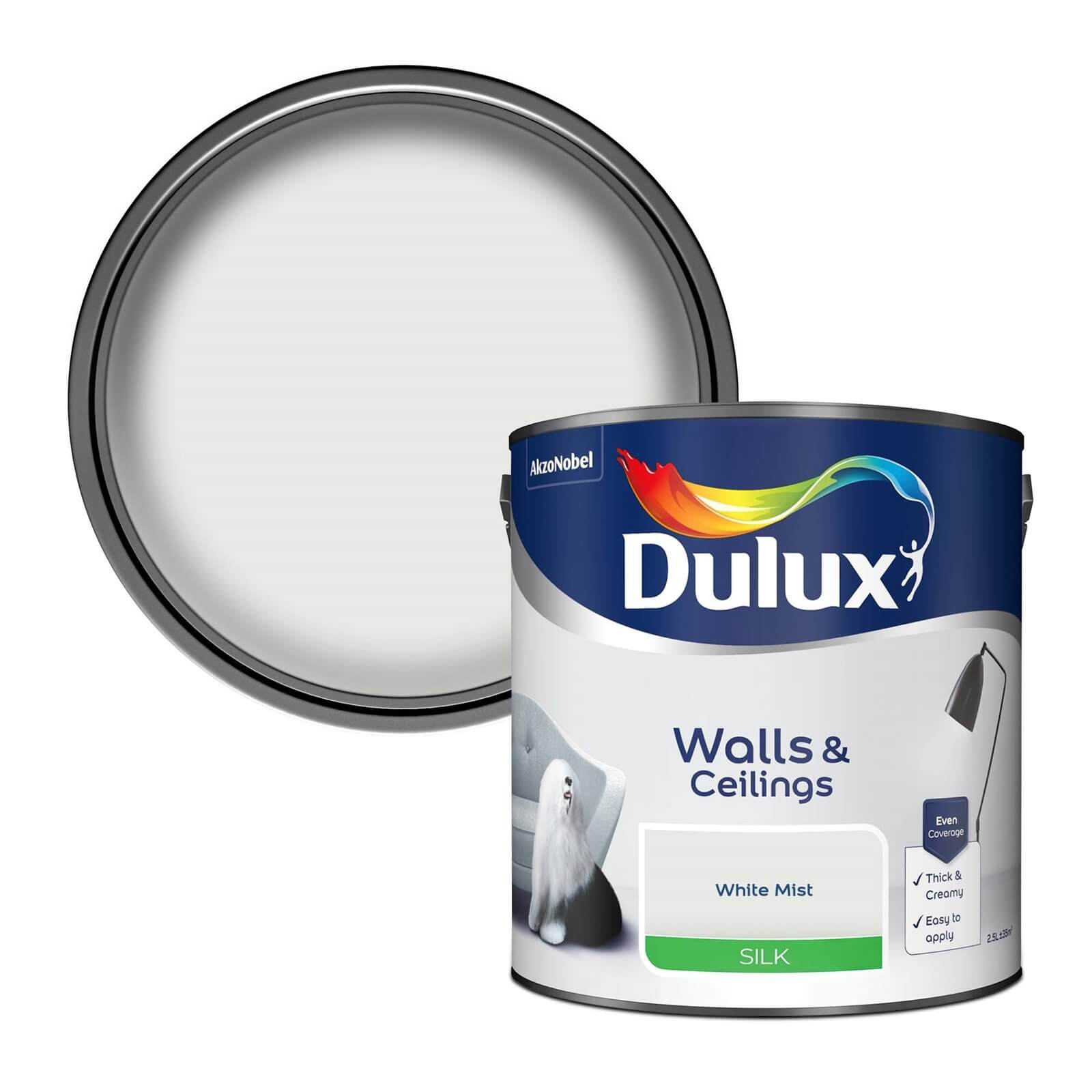 Dulux Silk Emulsion Paint White Mist - 2.5L