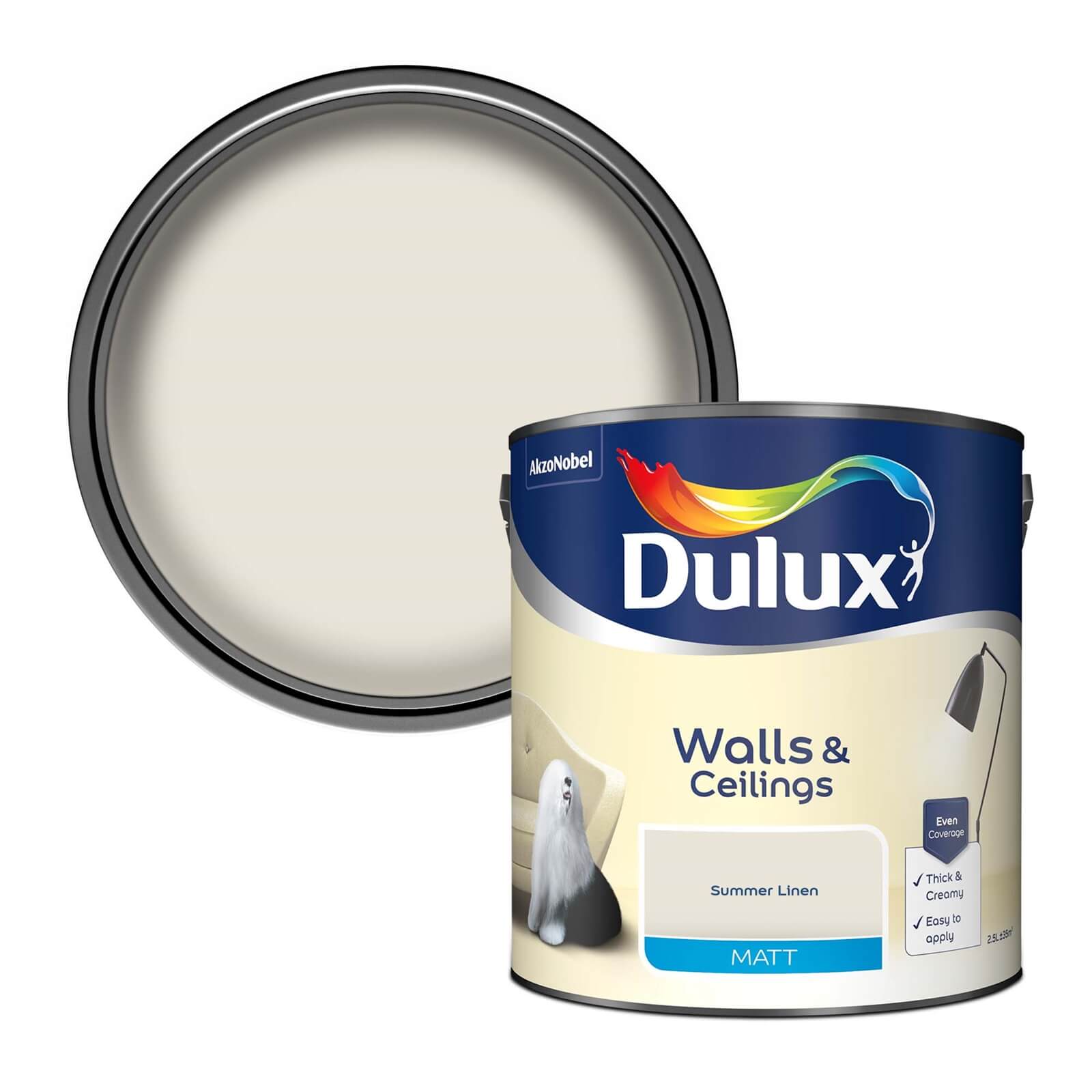 Dulux Matt Emulsion Paint Summer Linen - 2.5L