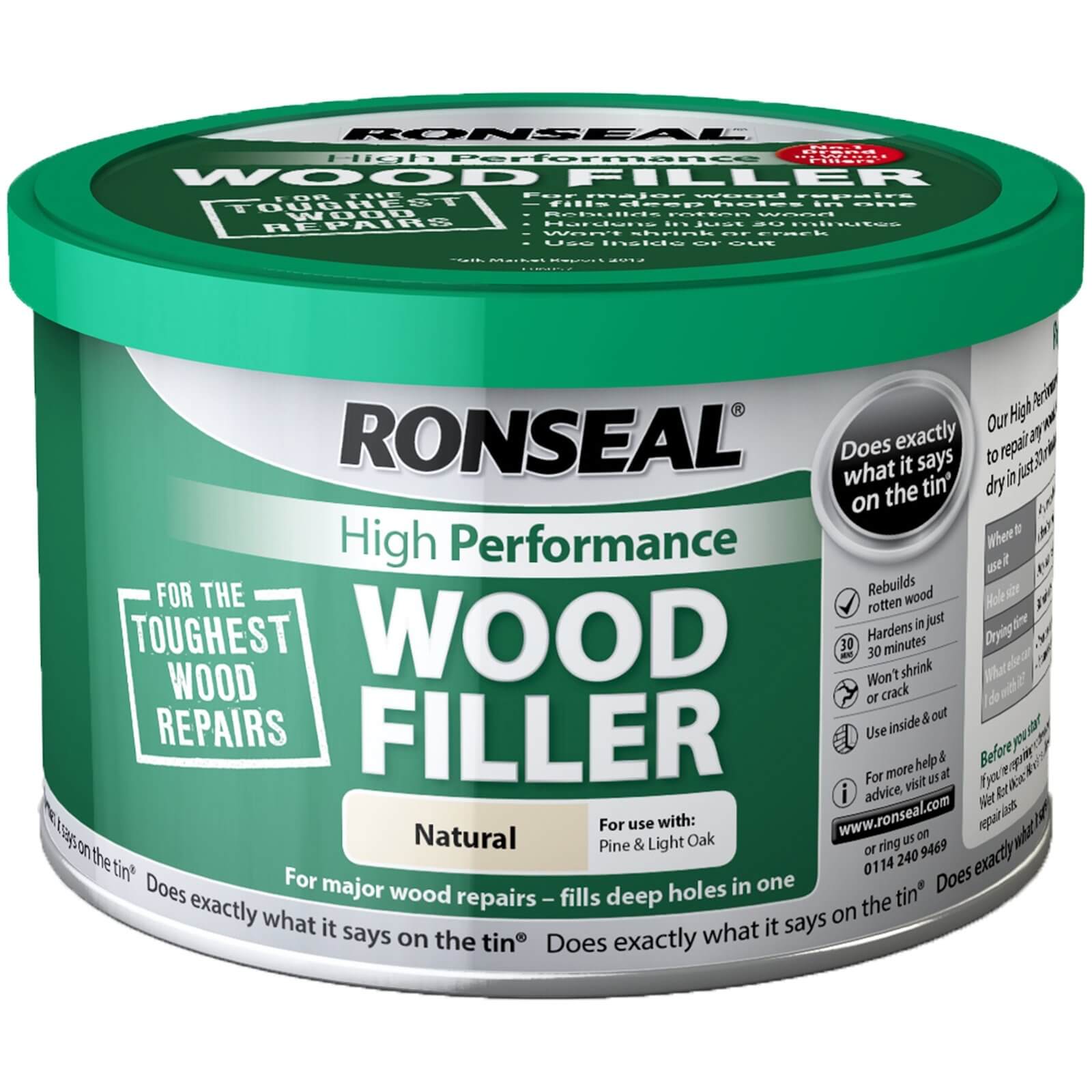 Ronseal High Performance Wood Filler - Natural - 250g