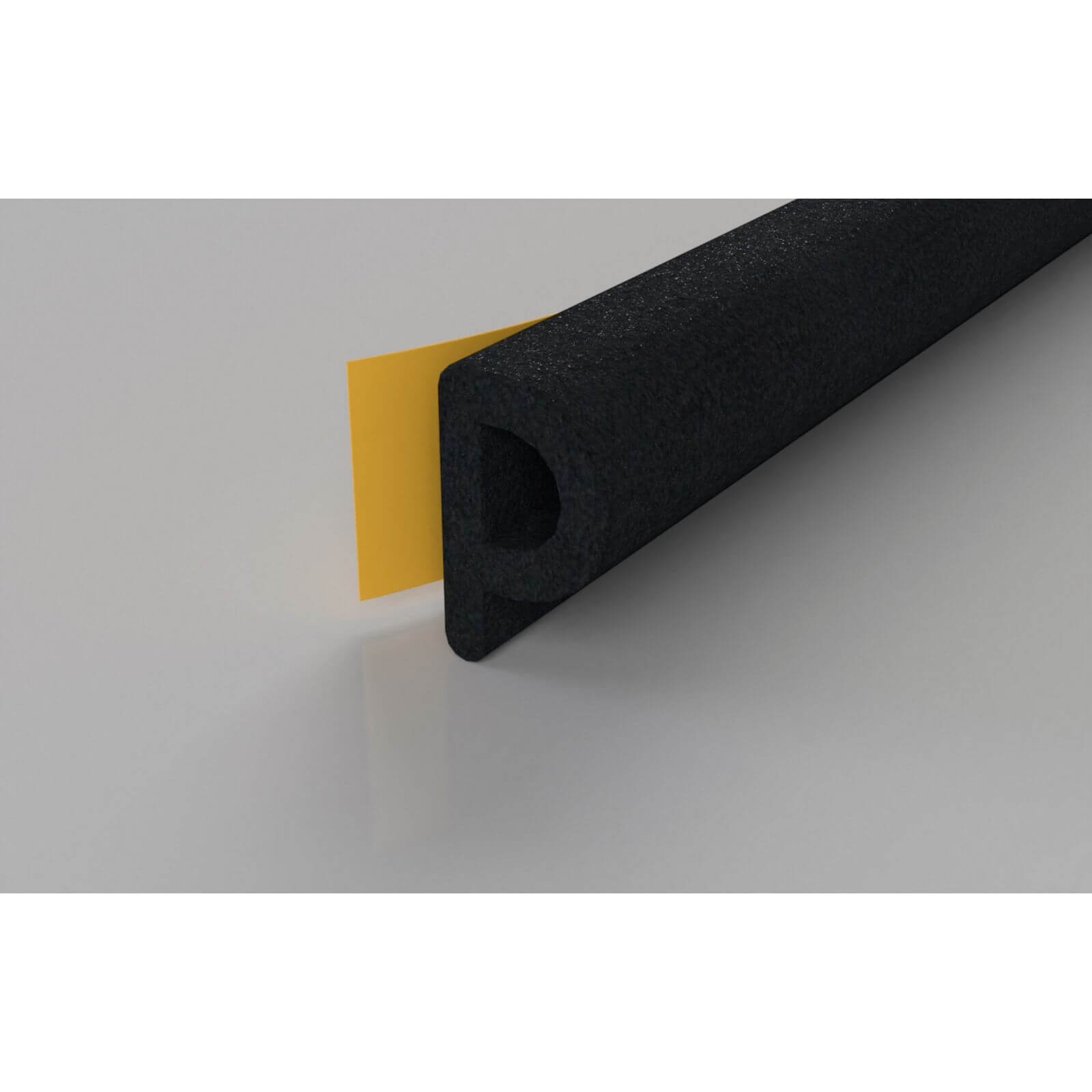 Stormguard Self Adhesive Rubber Draught Excluder P Profile 10m - Black