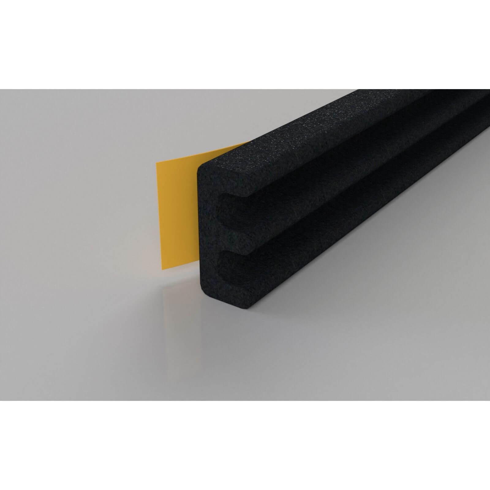 Stormguard Self Adhesive Rubber Draught Excluder P Profile 10m -  Black