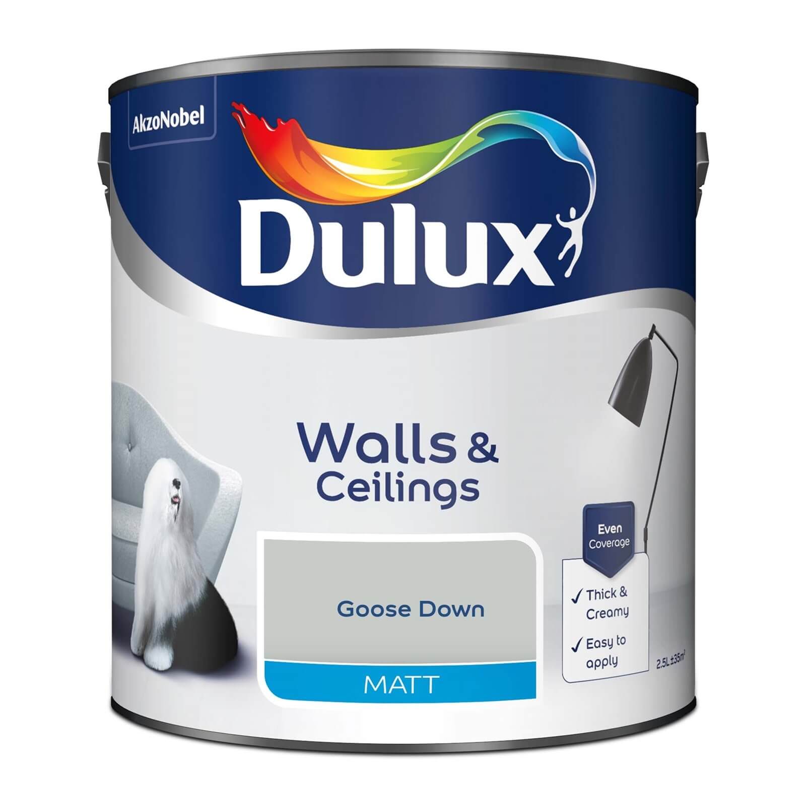 Dulux Matt Emulsion Paint Goose Down - 2.5L