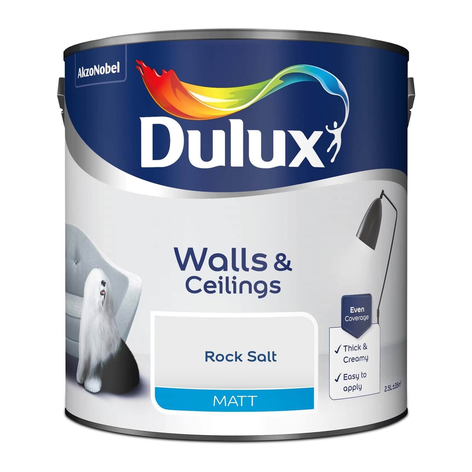 Dulux Matt Emulsion Paint Rock Salt - 2.5L