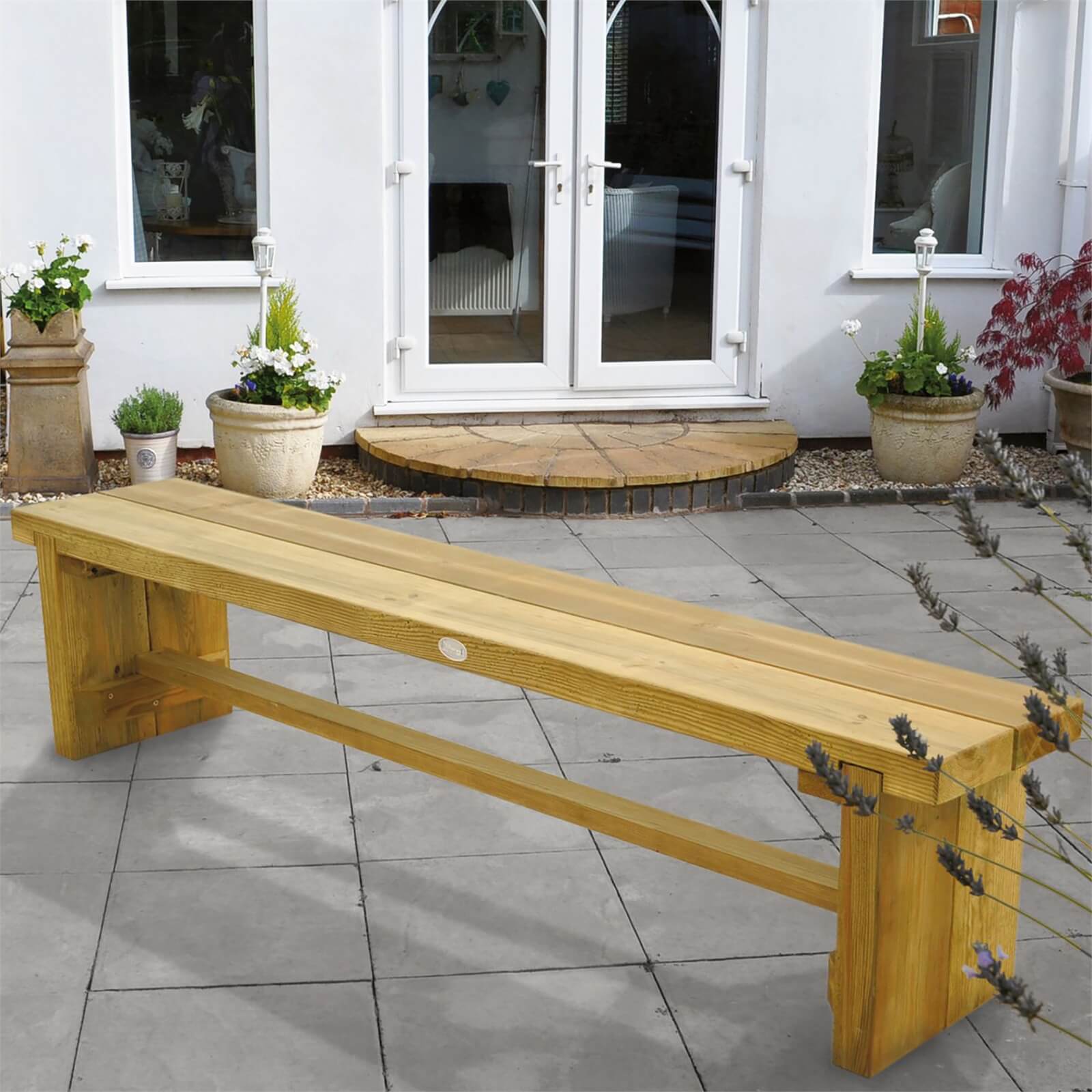 Forest Double Wooden Sleeper Bench - 1.8m