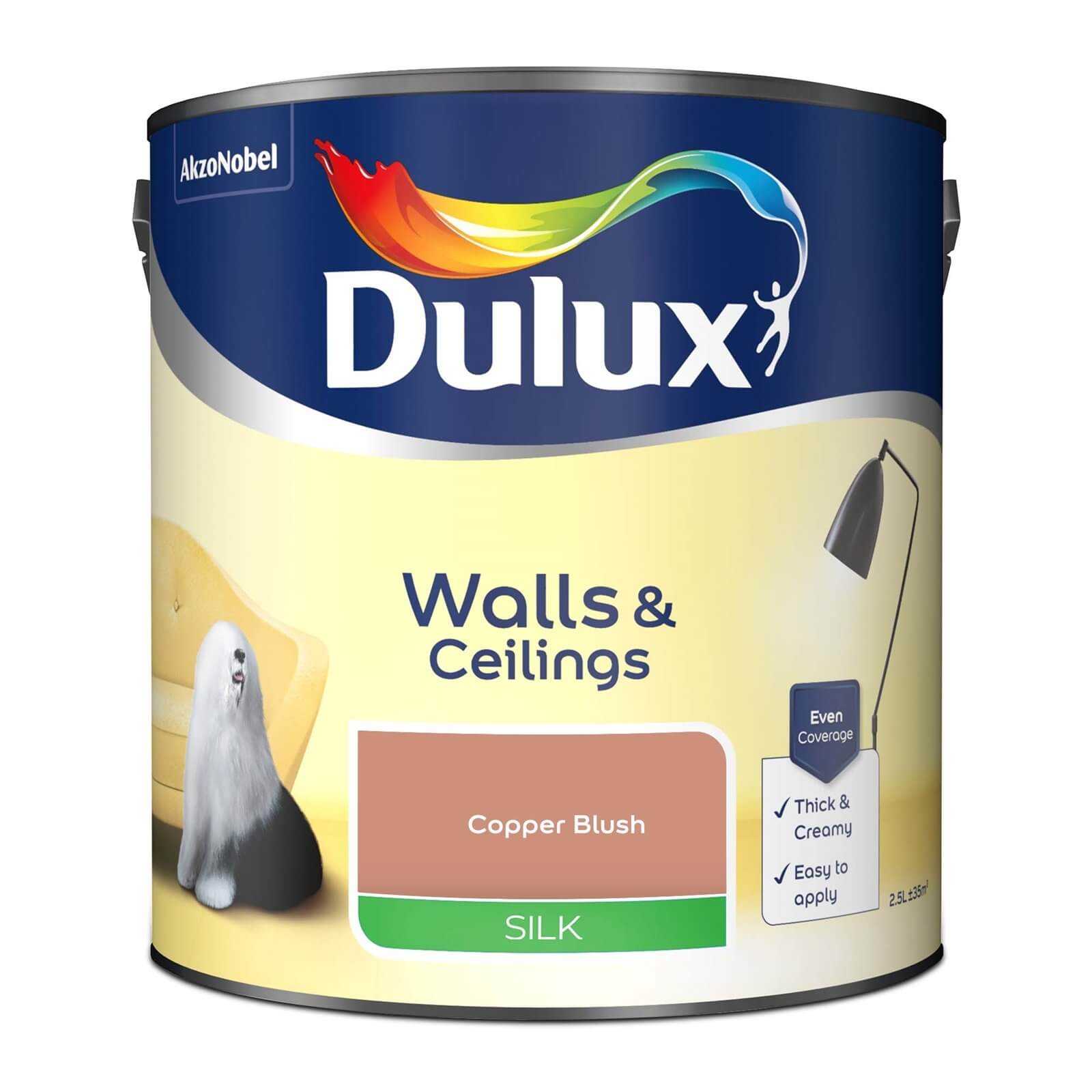 Dulux Silk Emulsion Paint Copper Blush - 2.5L