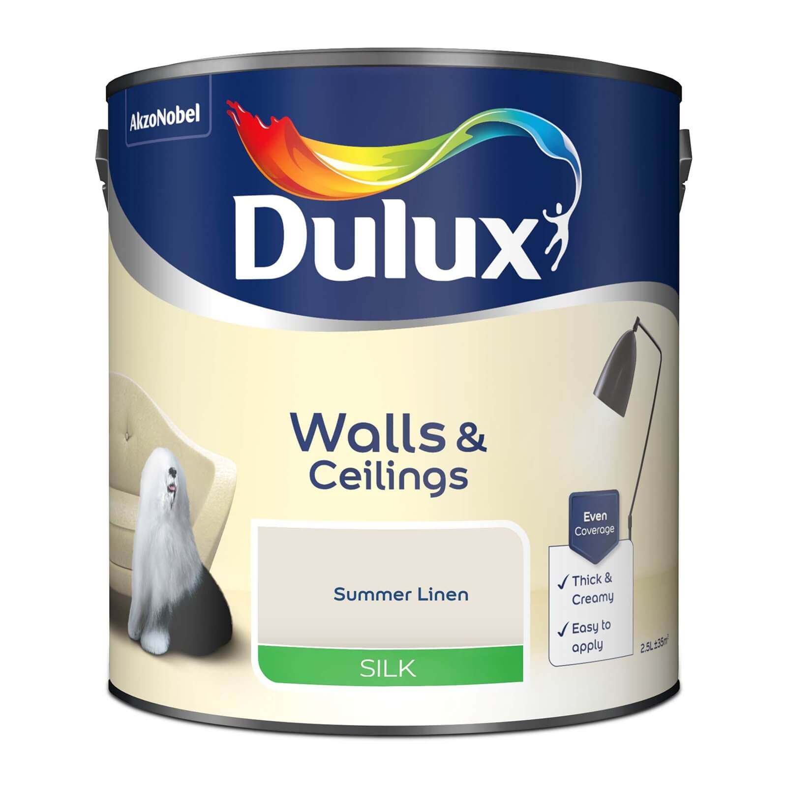 Dulux Silk Emulsion Paint Summer Linen - 2.5L