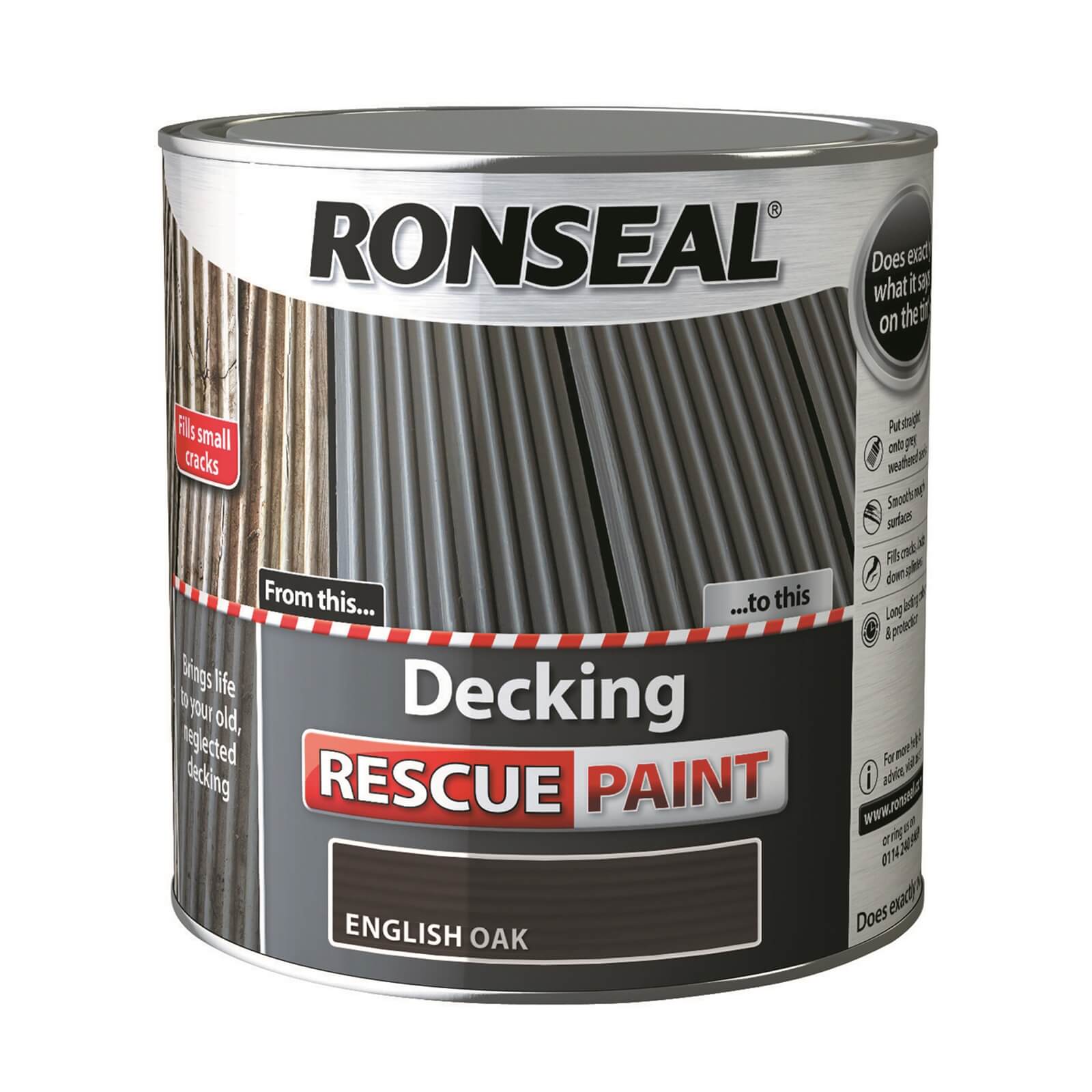 Ronseal Decking Rescue Paint English Oak - 2.5L