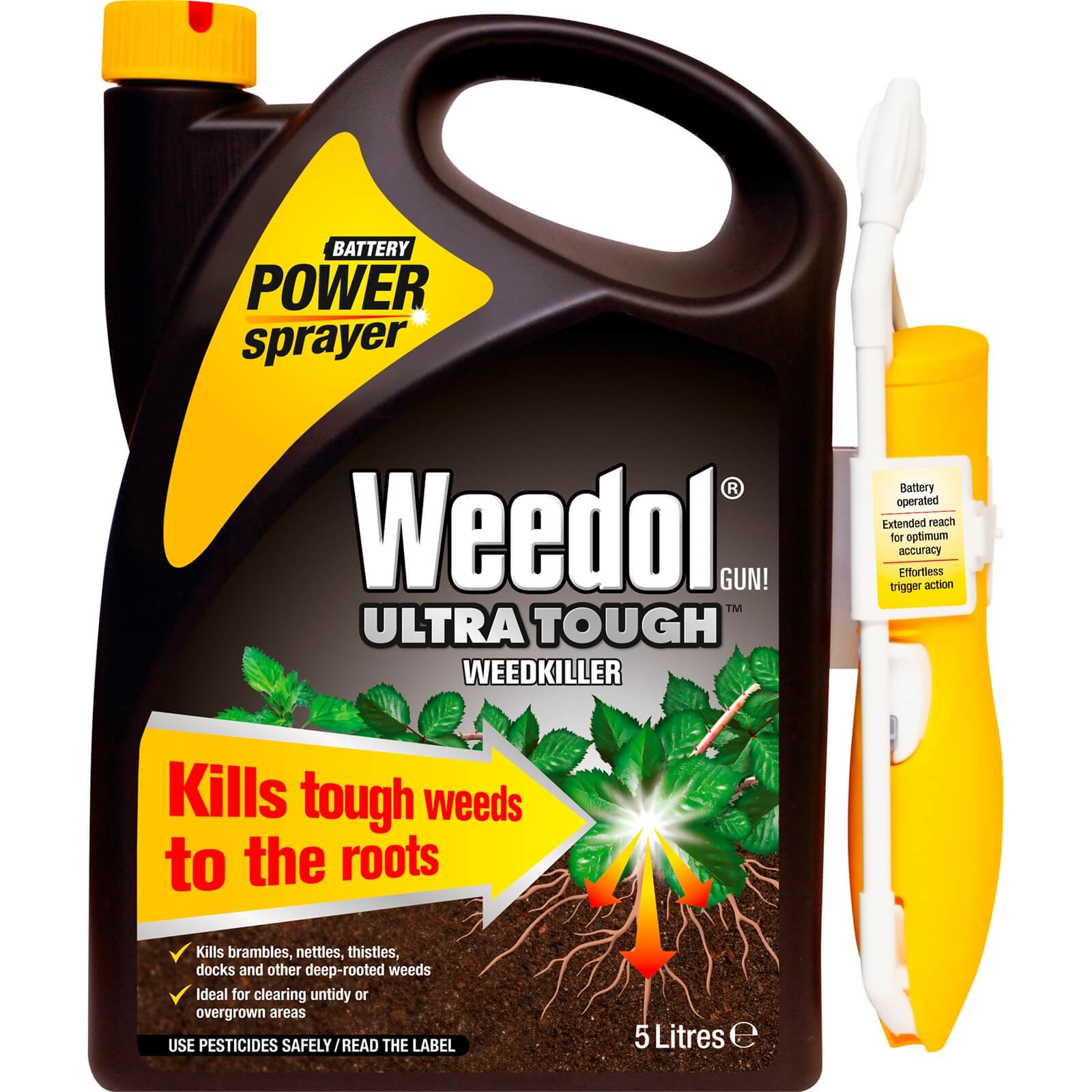Weedol Gun! Ultra Tough Ready To Use Weedkiller Power Sprayer - 5L