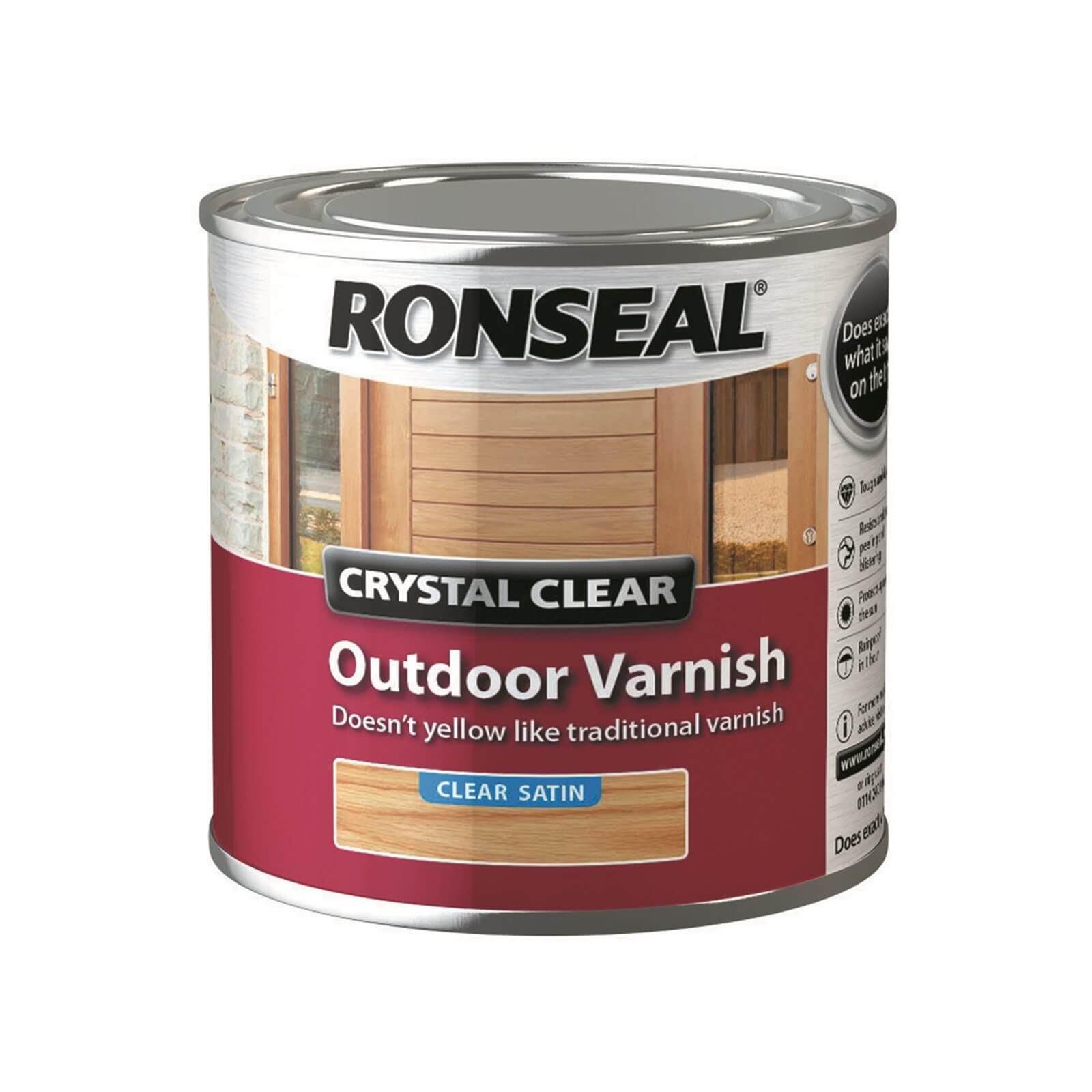 Ronseal Crystal Clear Outdoor Varnish Satin - 250ml