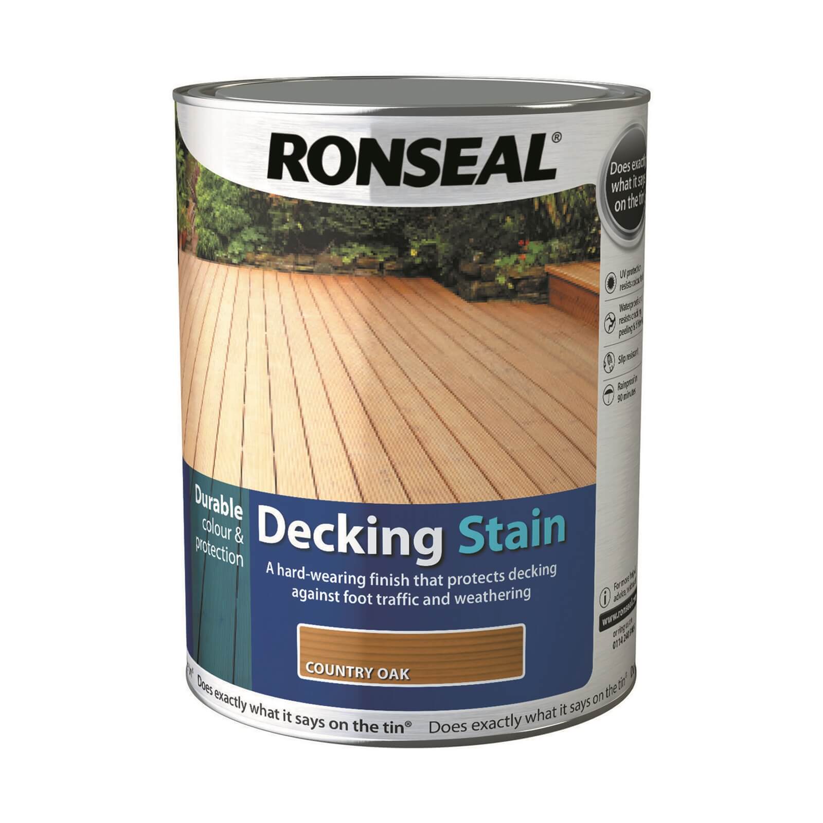 Ronseal Standard Decking Stain Country Oak - 5L