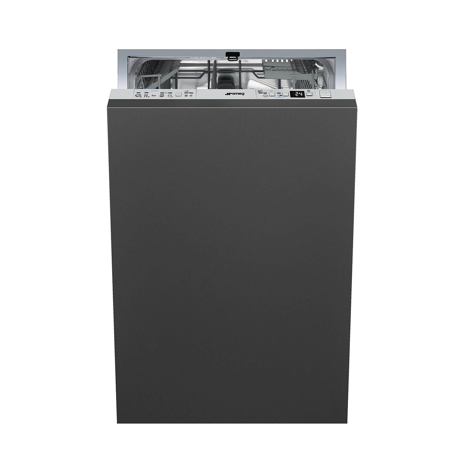 Smeg DI410T 45cm Intergrated Slimline Dishwasher - Silver