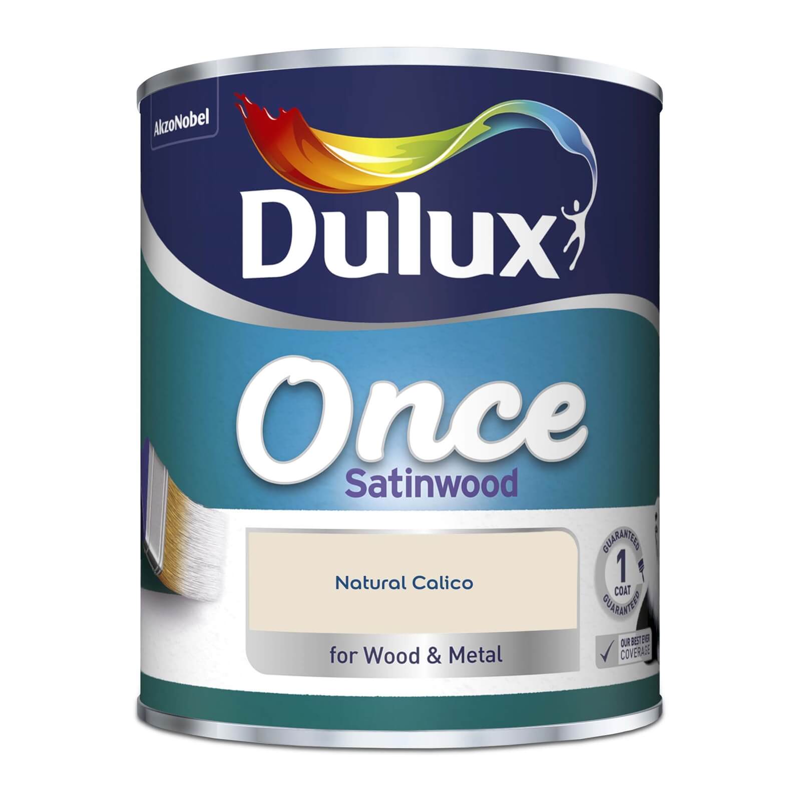 Dulux Once Satinwood Paint Natural Calico - 750ml