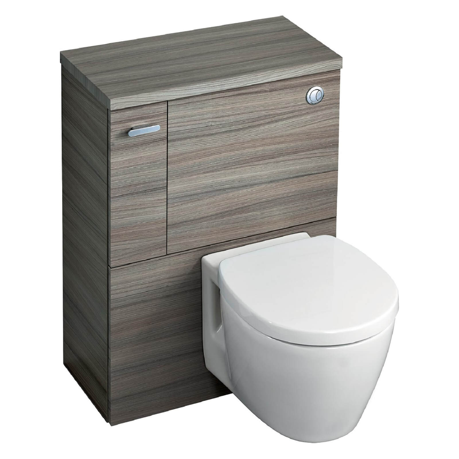 Ideal Standard Senses Space Back to Wall Toilet Unit Package - Dark Walnut
