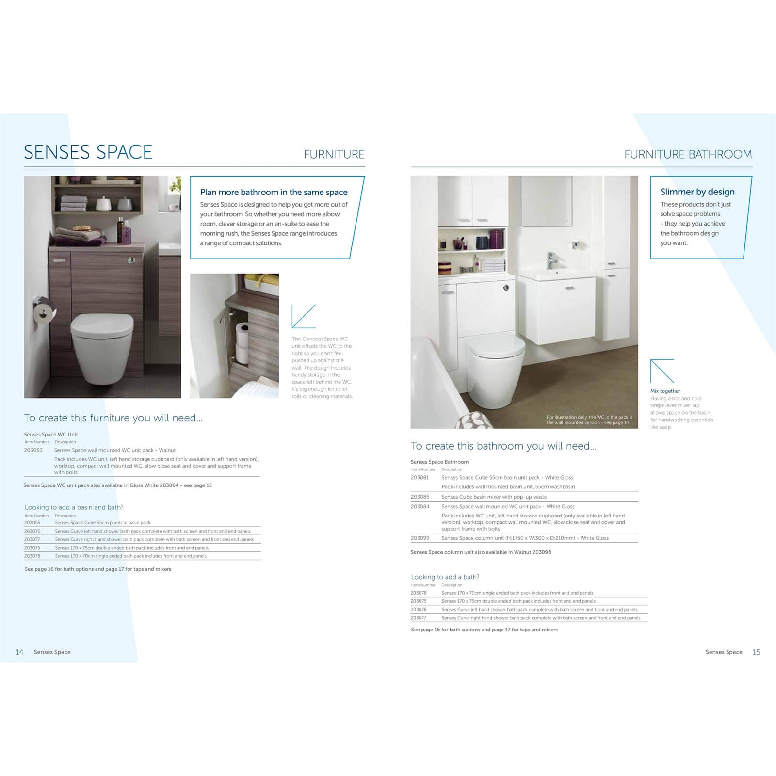 Ideal Standard Senses Space Back to Wall Toilet Unit Package - Gloss White