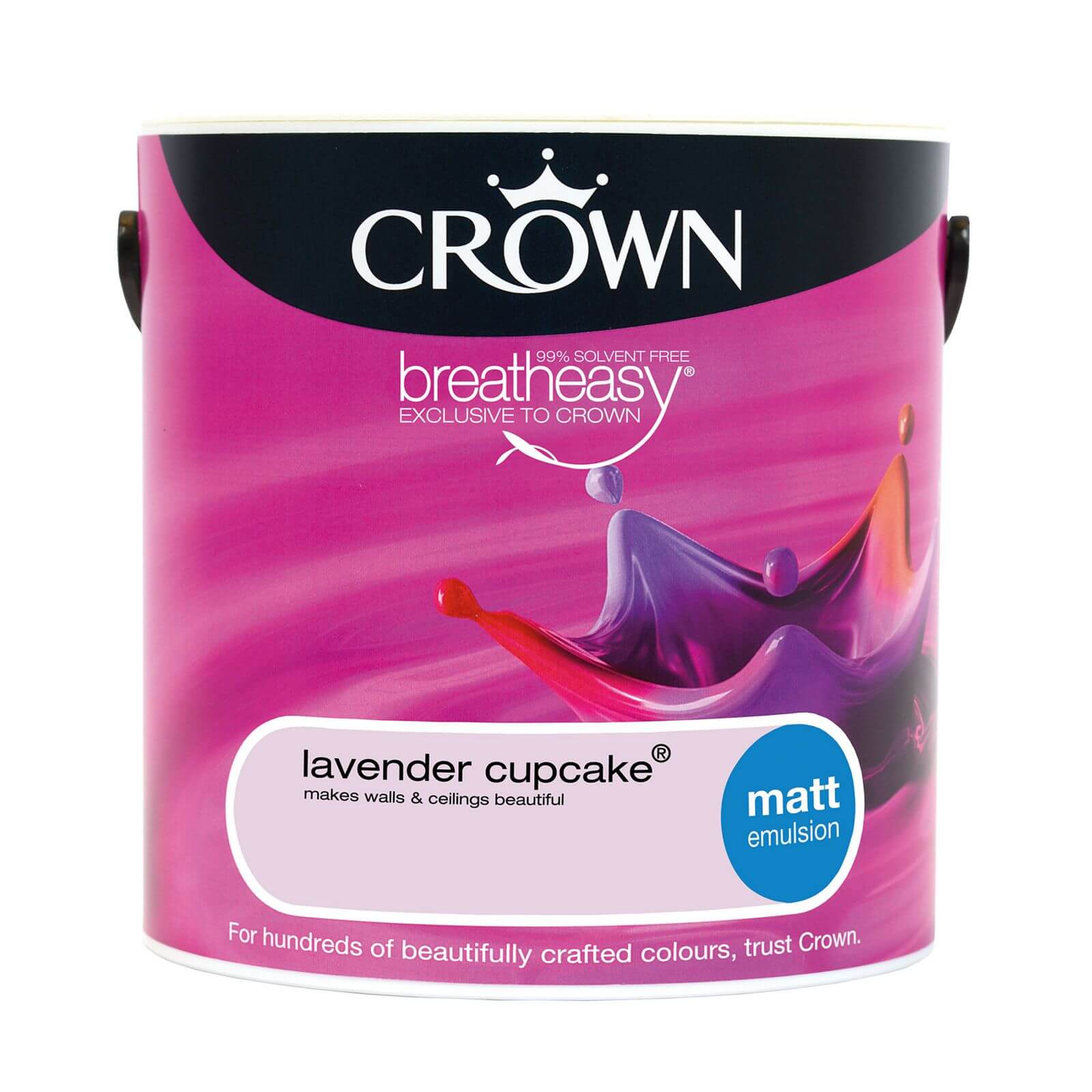 Crown Breatheasy Lavender Cupcake - Matt Standard Emulsion Paint - 2.5L