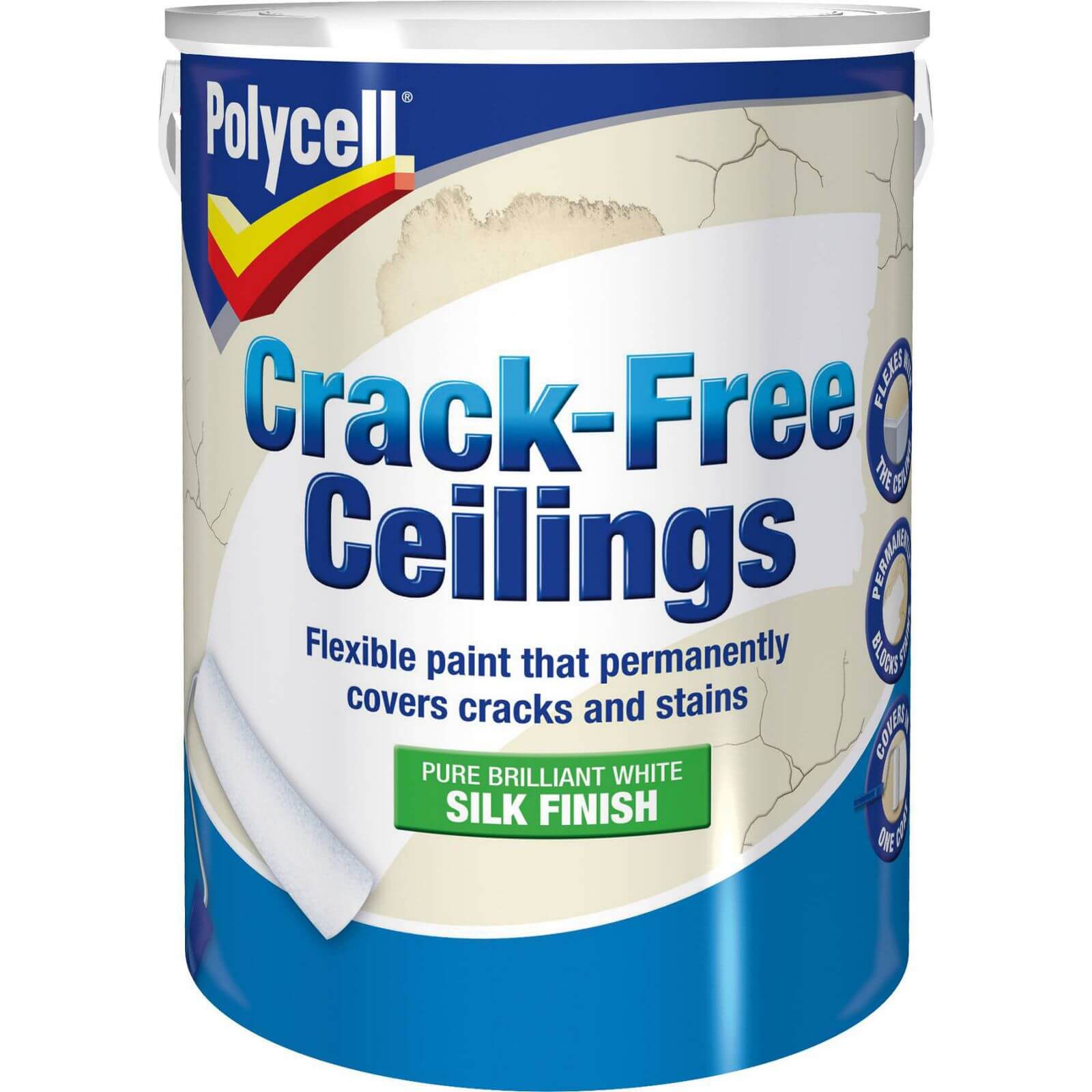 Polycell Smoothover Crack Free - Silk Finish - 5L