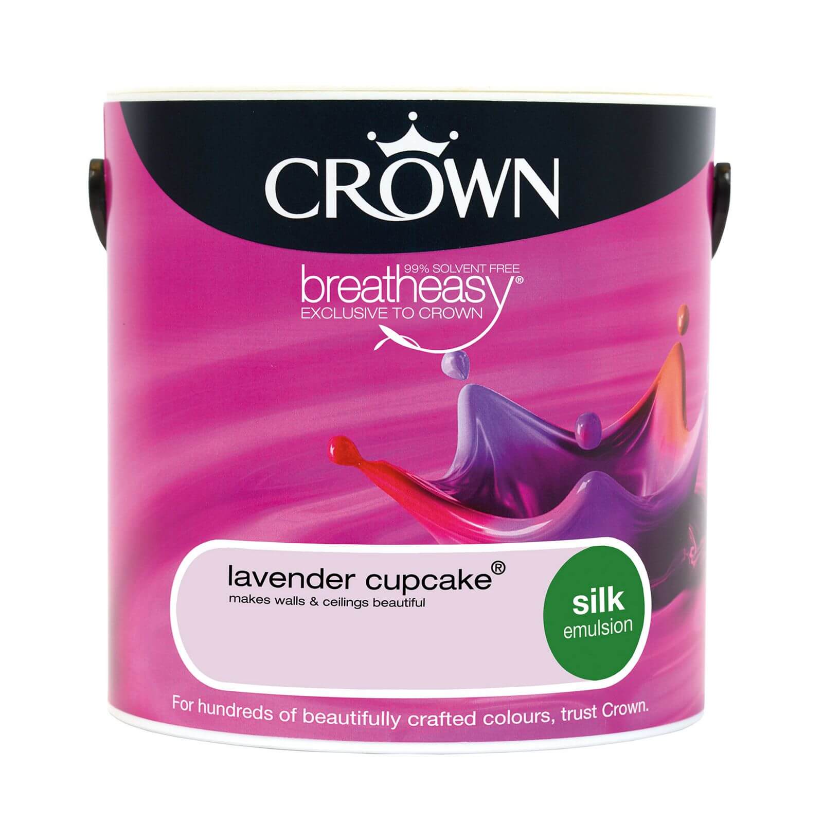 Crown Breatheasy Lavender Cupcake - Silk Standard Emulsion Paint - 2.5L