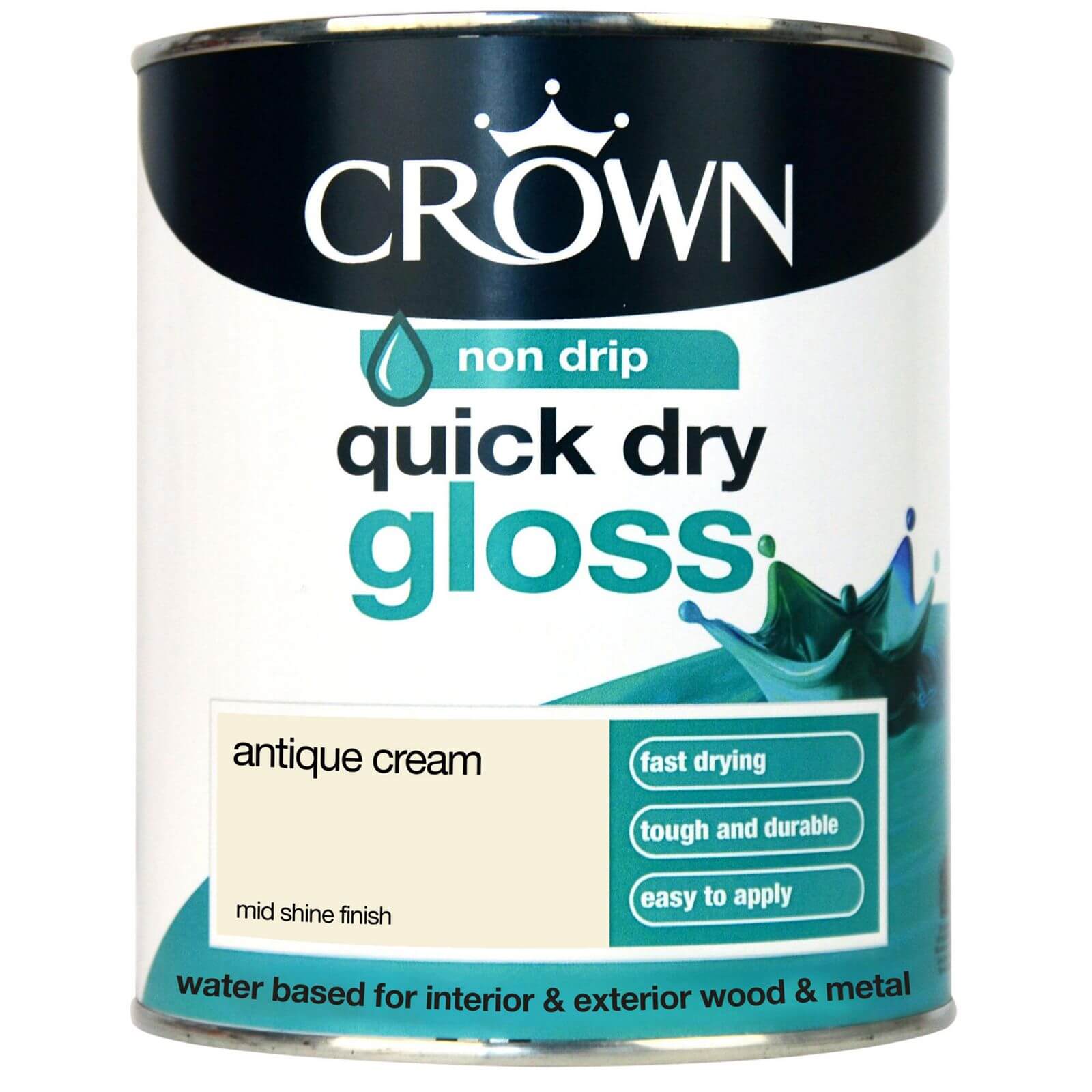 Crown Quick Drying Gloss Antique Cream - 750ml