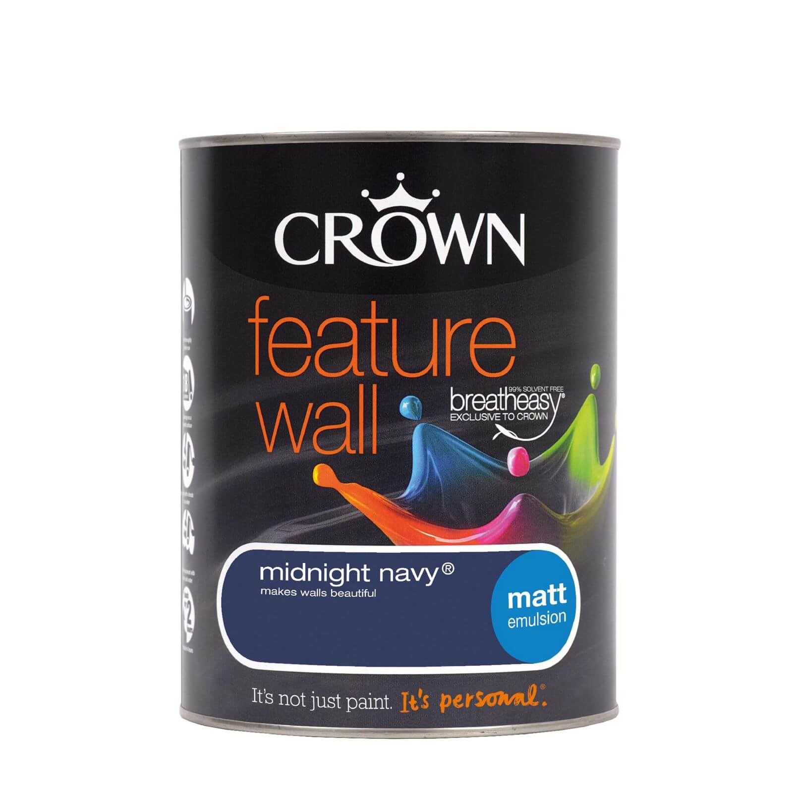Crown Feature Wall Breatheasy Midnight Navy - Matt Paint - 1.25L