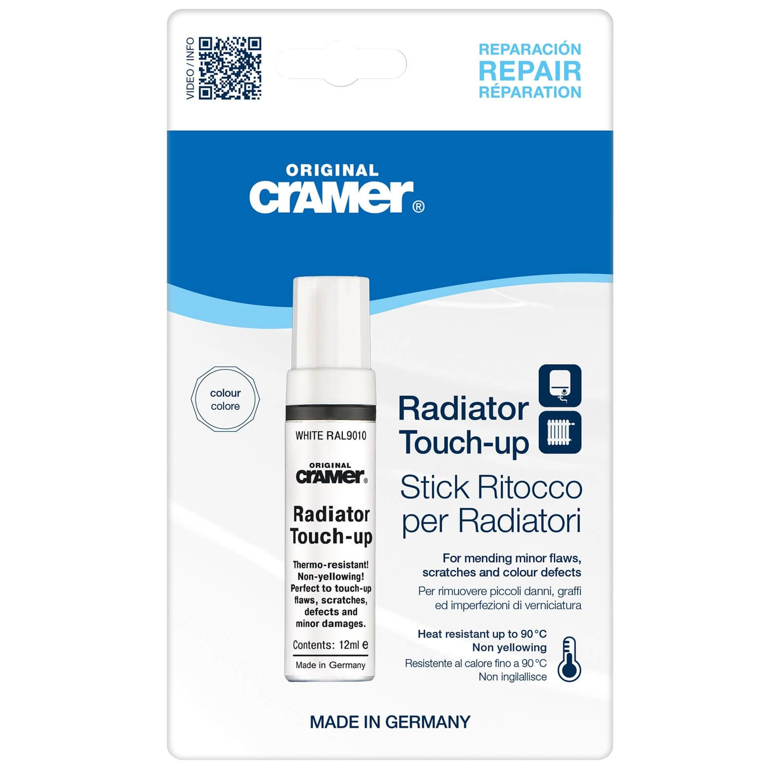 Cramer Radiator Touch Up Stick in White - 12ml